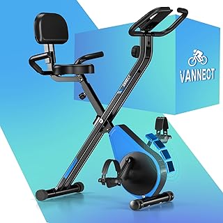Cyclette Pieghevole, Cyclette da Casa con 16 Livelli di Resistenza, Monitor LCD con Misuratore Frequenza Cardiaca, Ergometro Pieghevole con Sedile di Comfort per Casa e Ufficio 150/160KG
