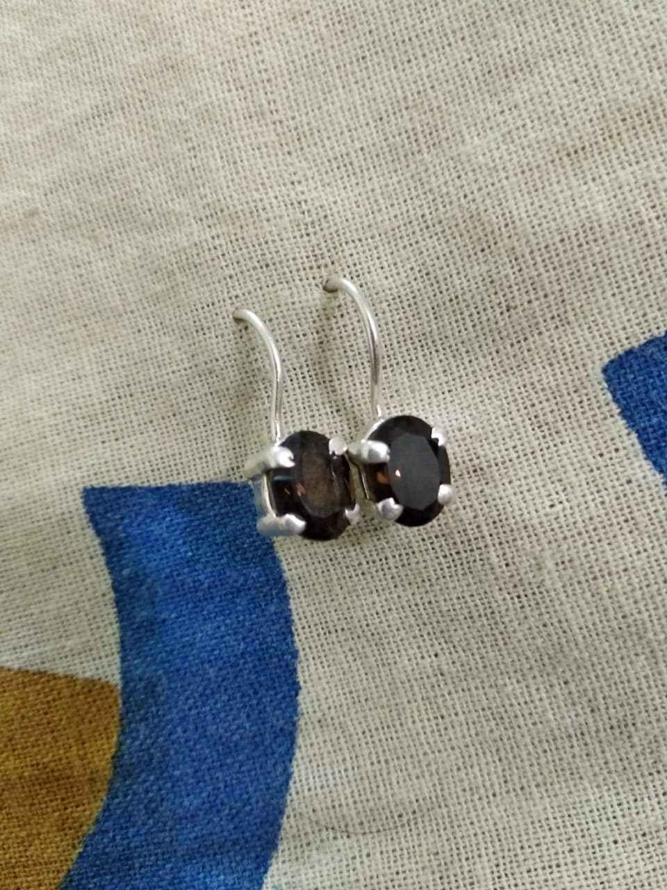 Smoky Quartz Earrings 925 Silver Dangle Earrings Trending Earrings Fine Daily Wear Earring Gypsy Earring Gift for Her Bridesmaids Earring Anniversary Gift Bridal Shower Earring Minimalist Earring