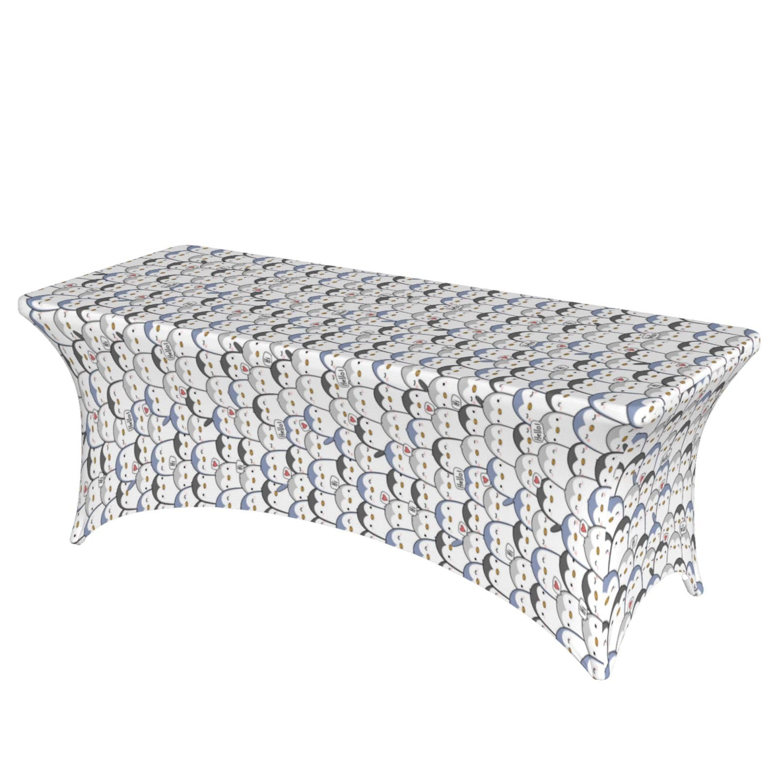 ERCgad Cute Penguin Print Rectangular Tablecloth Dining Banquet Party Events Home Celebration Table Cover