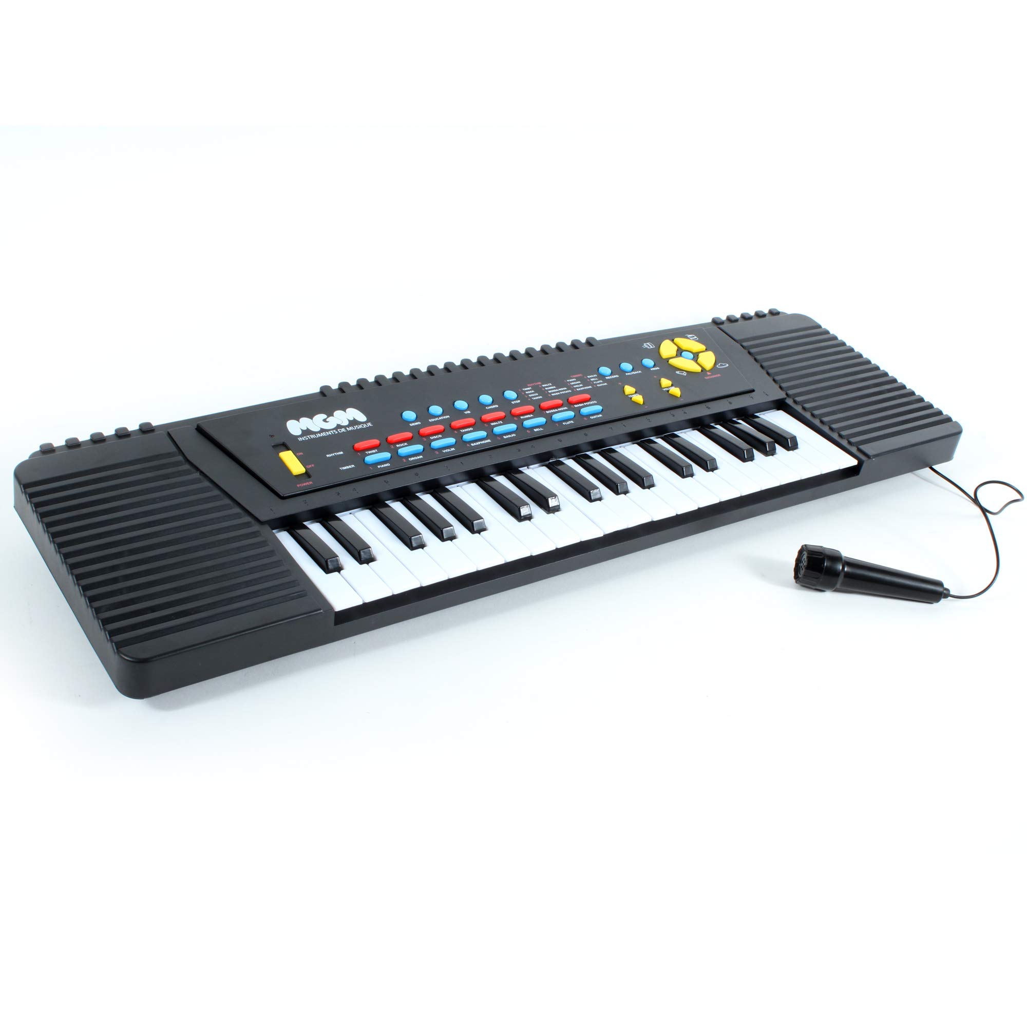 WS - Synthétiseur - 37 Touches - Initiation - 610609 - 63 cm - Noir - Idéal pour Les Débutants - Musique - Instrument - Izzy - Piano - Musicien Amateurs -Cable USB Inclus - Micro