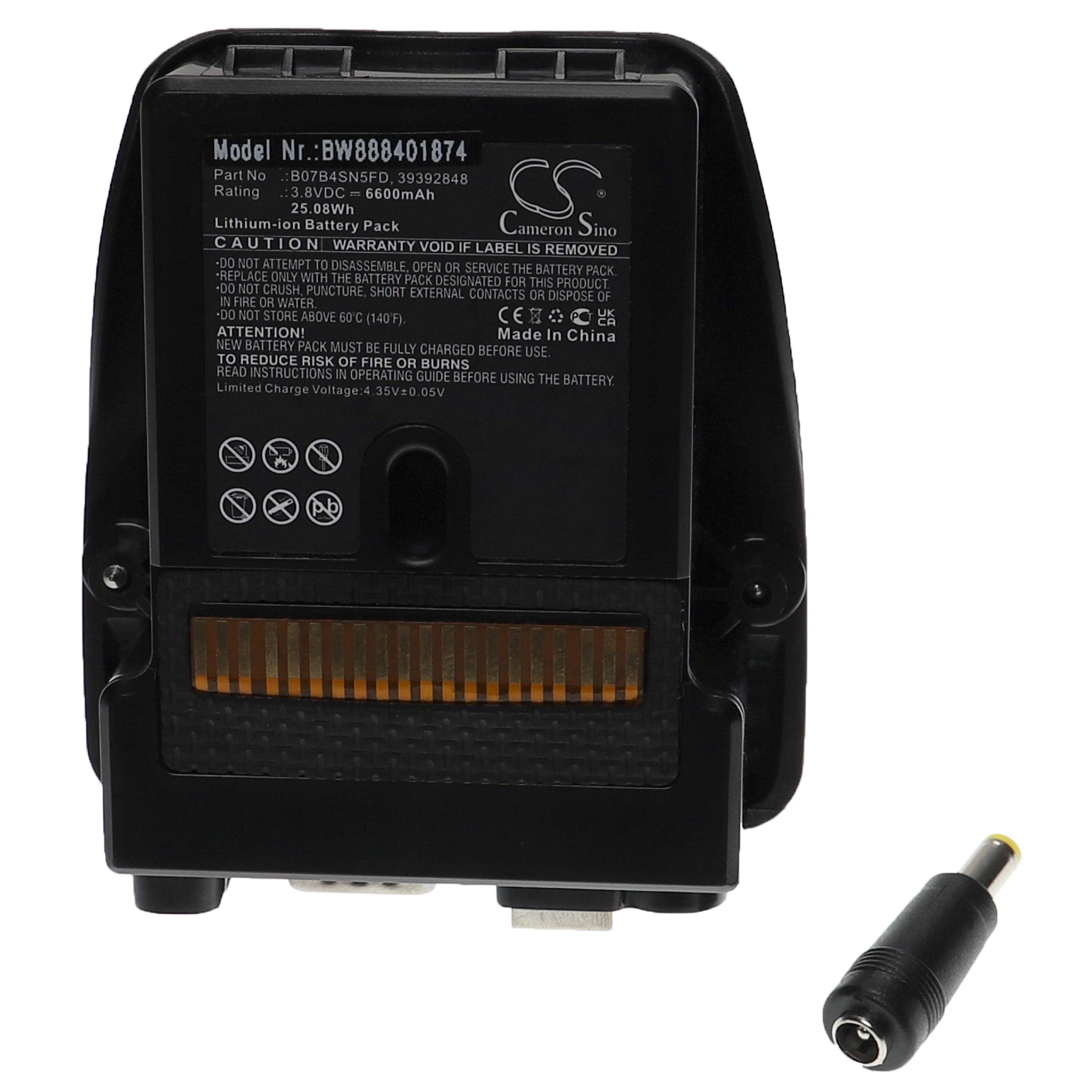 vhbw batteria compatibile con Trimble TSC2, TDS Ranger 300, TSC2 controller, 500 Data Collector dispositivo di misurazione (6600mAh, 3,8V, Li-Ion)