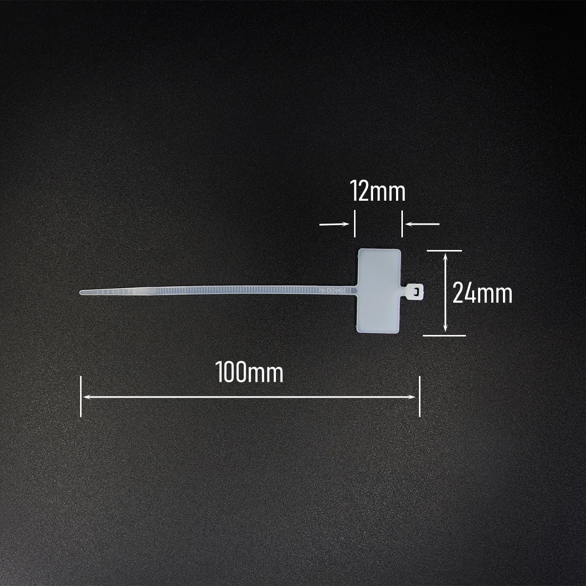 Plastic Cable Tie With Inner Label 200 Pcs Write on Tags Wire Zip Ties Cable Mark Tags 3 x 100 mm Nylon Power Marking Label Binding Strap
