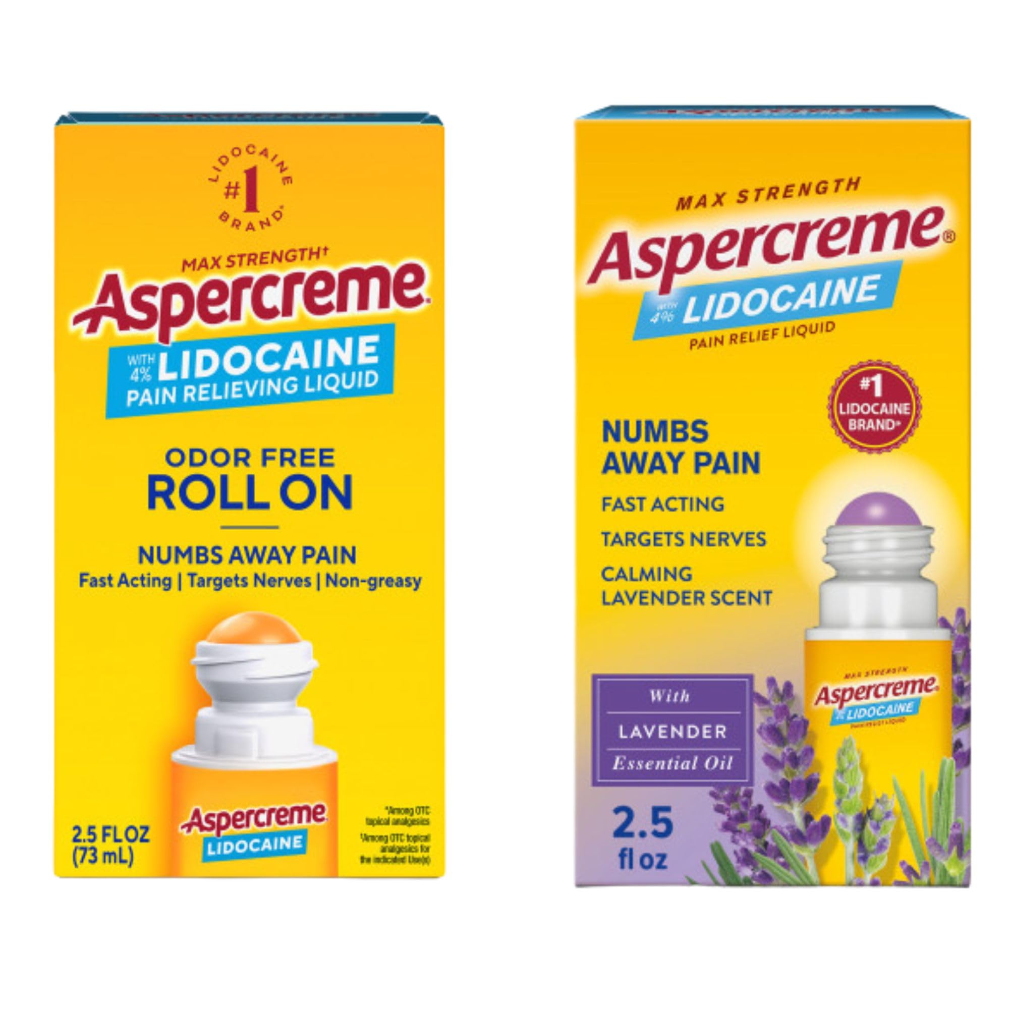 Aspercreme Lidocaine Pain Relief Liquid with No-Mess Roll-On Applicator, Max-Strength 4% Lidocaine Numbs Away Nerve Pain, Moisturizing Aloe Hydrates Dry Skin, 2.5 FL oz — Amazon image 10