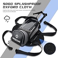 Vista 9 de NICECNC 1 bolsa magnética para motocicleta y 1 bolsa de tanque de correas de motocicleta universal para motocicletas Adventure Dual Sport Gris