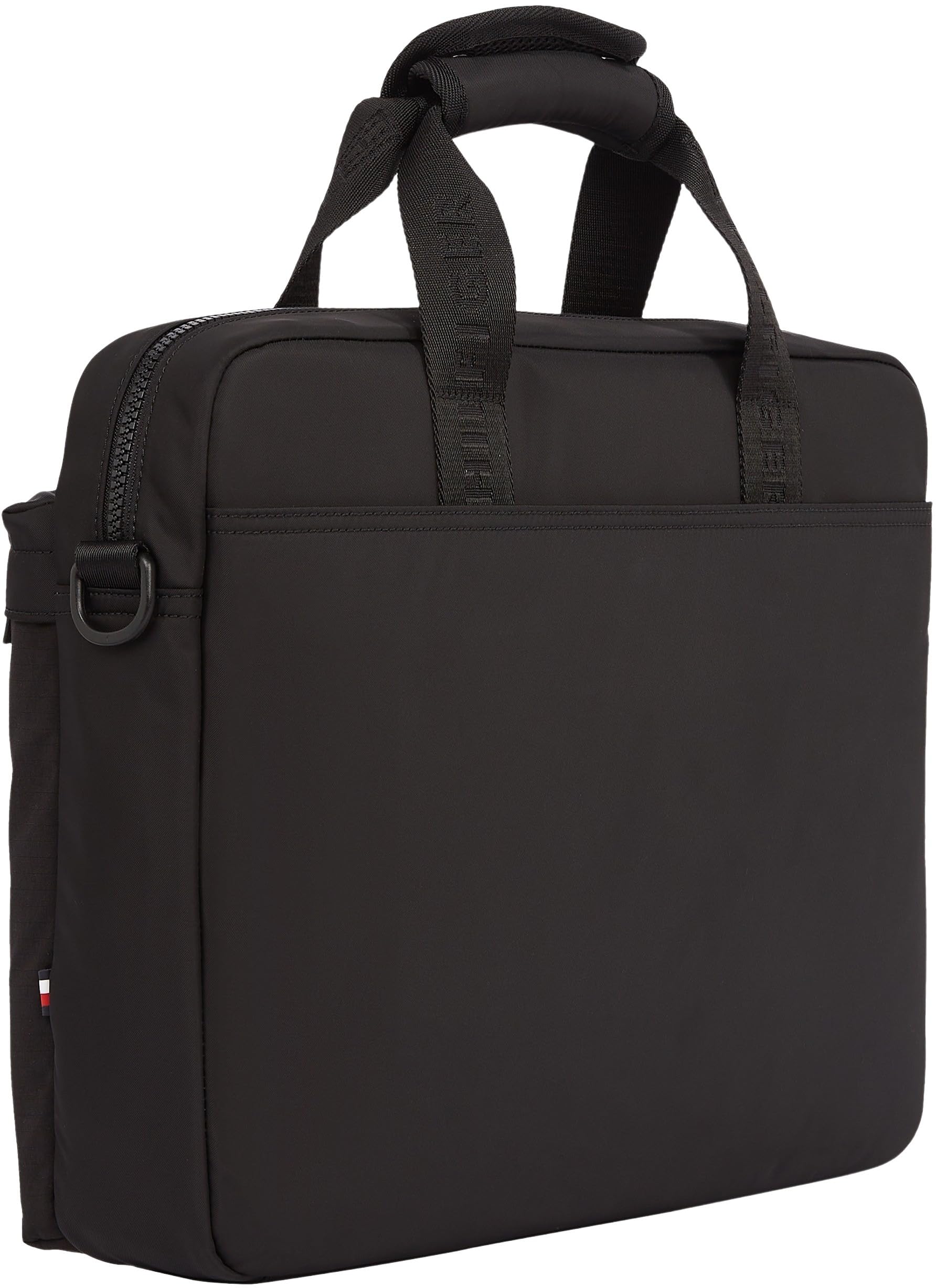 Tommy Hilfiger Sac pour Ordinateur Portable Homme Element Repreve Bandoulière Amovible, Noir (Black), Taille Unique