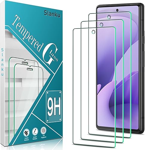Slanku Paquete de 3 protectores de pantalla para Google Pixel 7 vidrio templado, compatible con lector de huellas dactilares, dureza 9H, disponible en Yaxa Peru