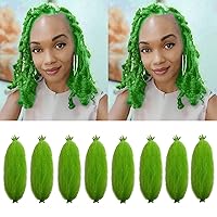 Vista 35 de Extensiones de pelo rizado afro elástico de 10 pulgadas para rastas suaves, 8 paquetes de pelo trenzado cubano pre-separado para mujeres y niños