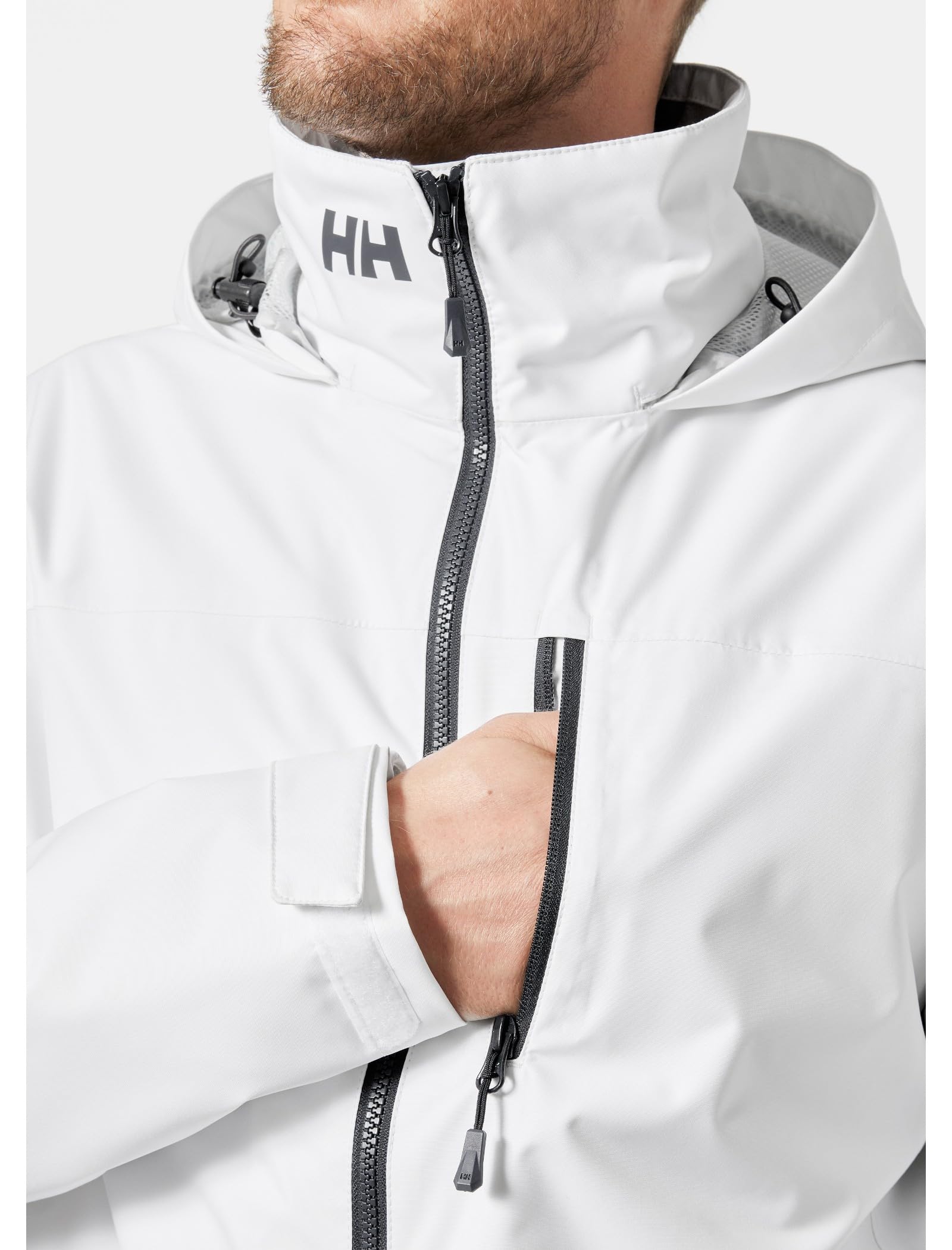 Helly-Hansen Crew Midlayer 2.0 wodoodporne kurtki dla mężczyzn z izolowaną, wiatroszczelną tkaniną żeglarską i pakowanym kapturem