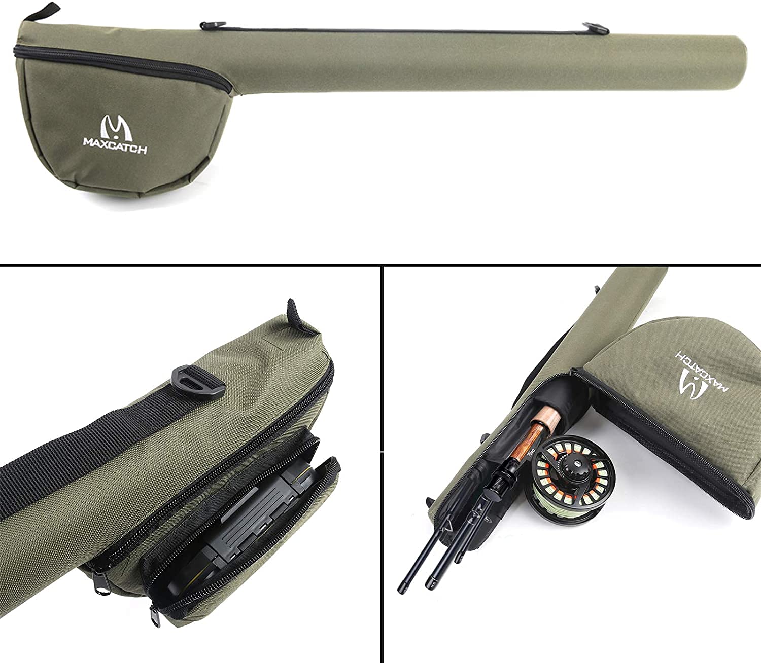 maximumcatch Amigo Fliegenfischen Rute und Rolle Set 9FT 4 Teile 4/5/6/7/8 WT mit Fliegenfsichen Zubehör