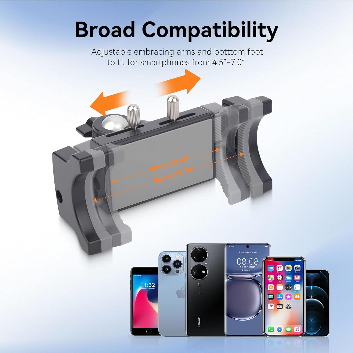 Suction Cup Car Phone Mount, 360°Rotating Car Phone Holder Video Recording, Universal Ball Head Arm for Cellphone Car Holder, Heavy Duty Car Phone Mount for Dashboard, Windshield-SJ001 (Standard01) - Image 6