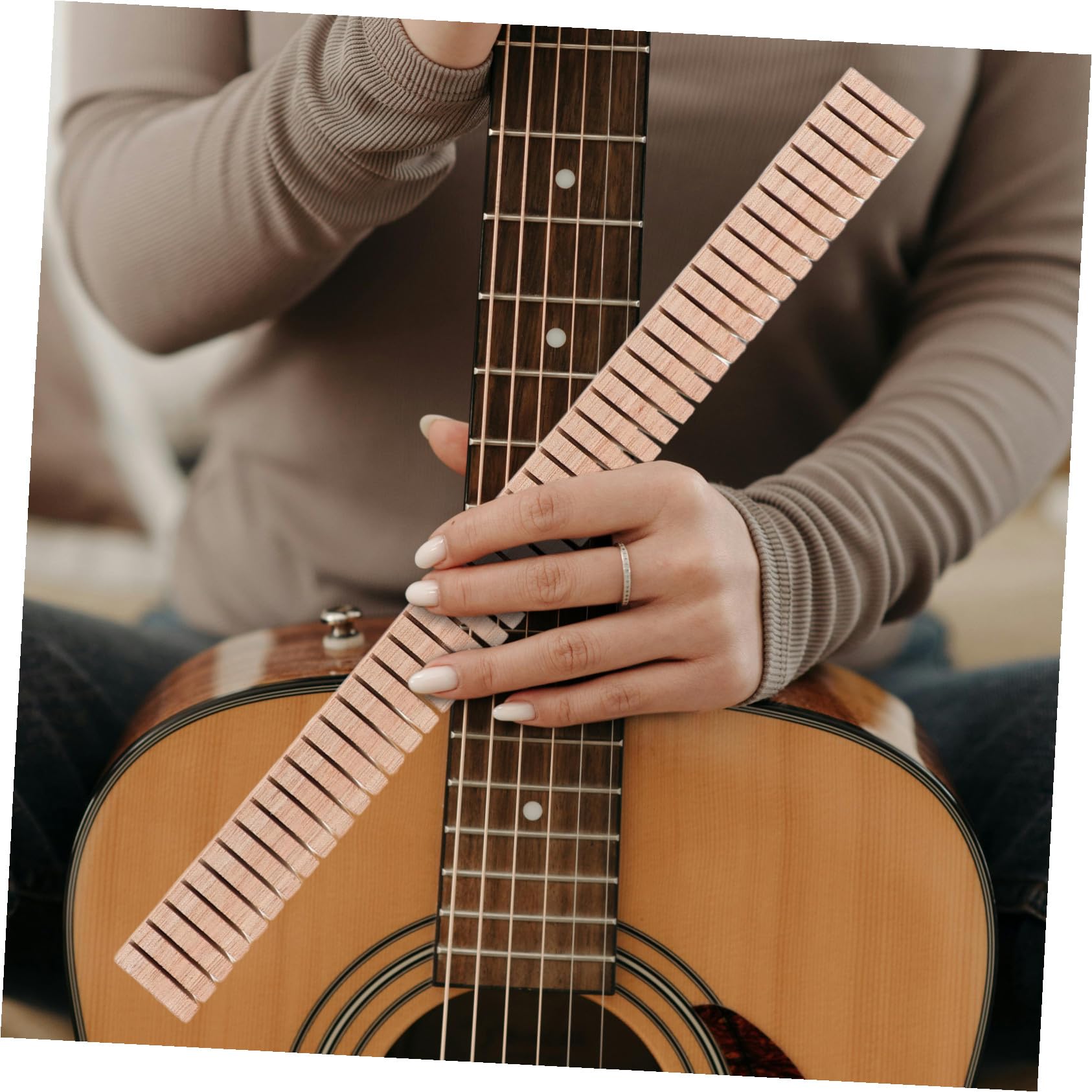 Mikinona 12 Szt. narzędzia gitarowe akcesoria na gitarę akustyczną dodatek do gitary Części i akcesoria gitarowe narzędzia lutnicze Khaki