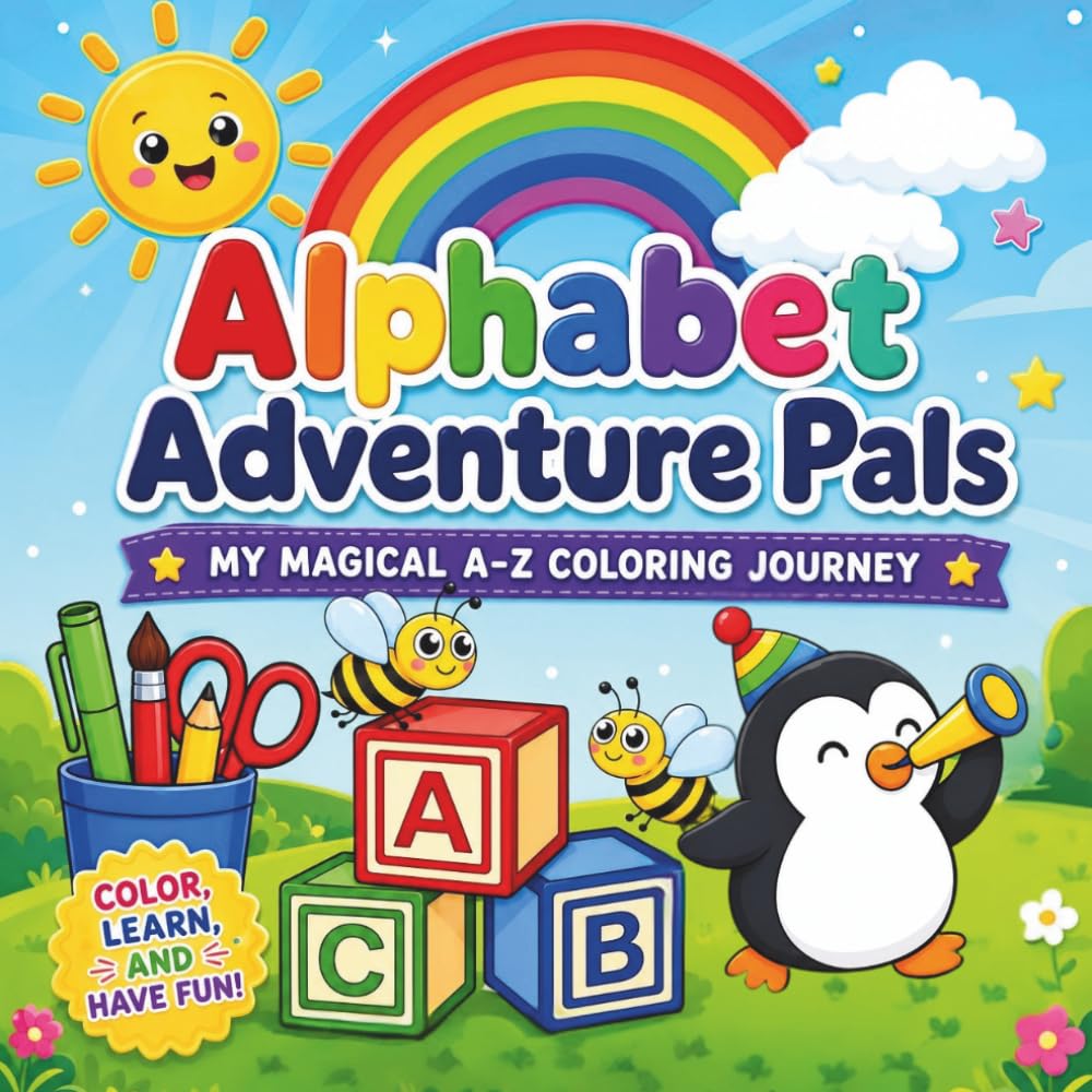 Alphabet Adventure Pals: My Magical A-Z Coloring Journey