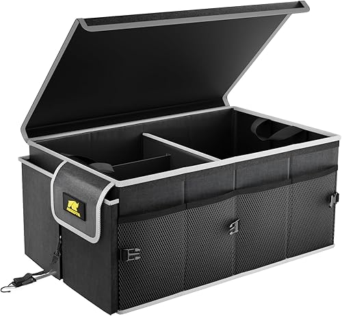 MIKKUPPA Organizador de maletero de automóvil, organizador catiónico de tela Oxford de 65 litros con tapa para SUV, camión y camioneta, material