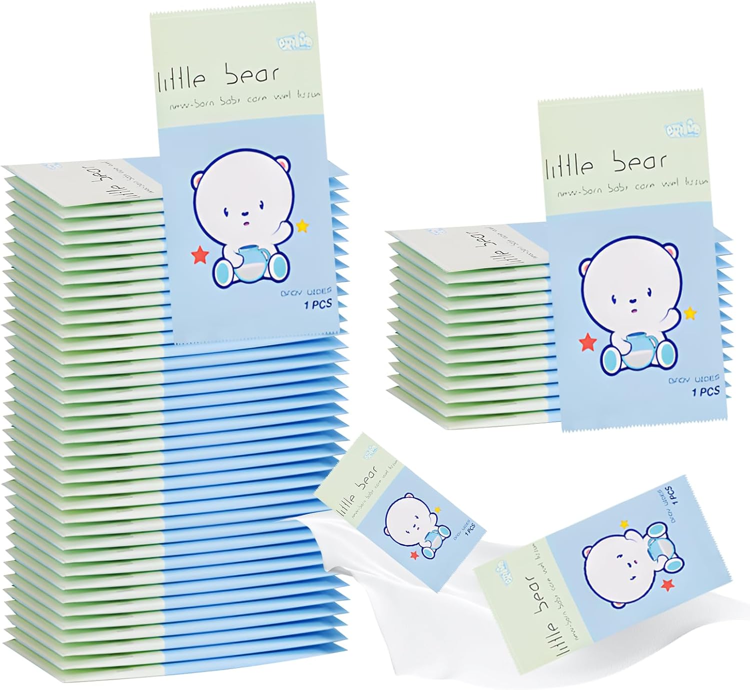 Pack of 50 Disinfectant Wipes Individually Packed Wet Wipes Individually Packed Mild and Non-Irritating Suitable for Home Office and Outdoor Use