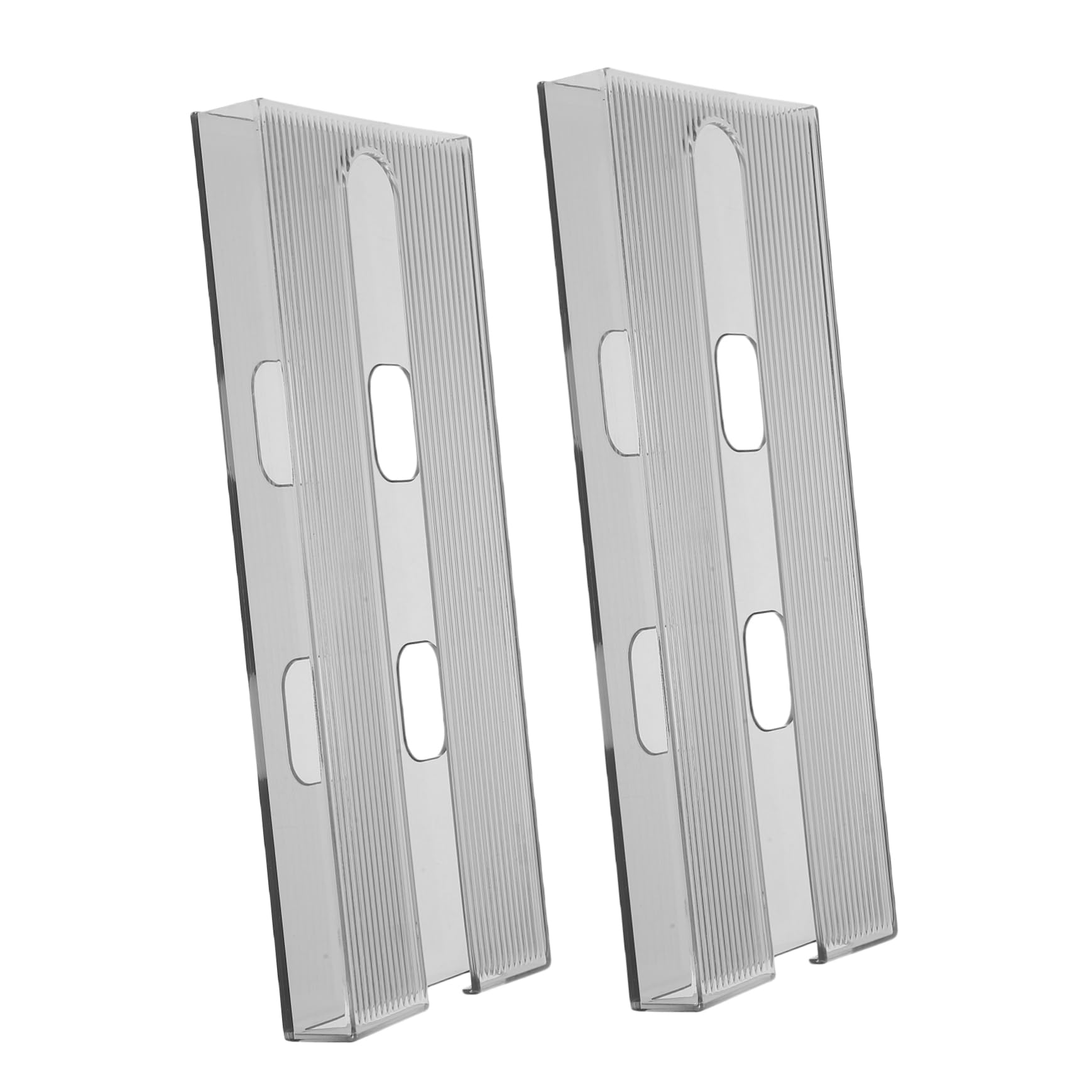 Cabilock 2Pcs Under Shelf Wine Glass Rack Plastic Stemware Storage Hanger for Kitchen Bar Restaurant Transparent Design for and Space Saving Installation