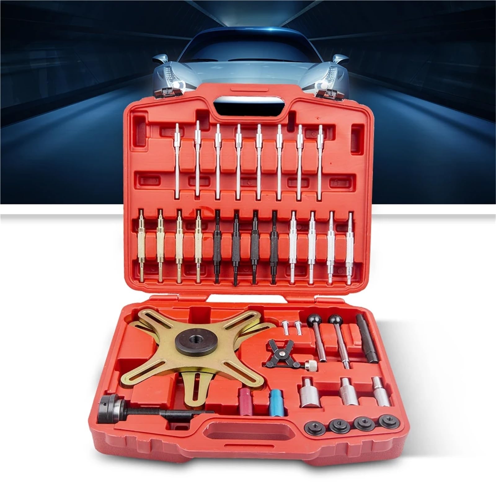 Kit centraggio Frizione Compatibile con A3 A4 A68 Strumento Calibrazione Frizione Auto Set Impostazioni Allineamento 38X Kit Regolabile Motore Trasmissione con Cuscinetto Mano