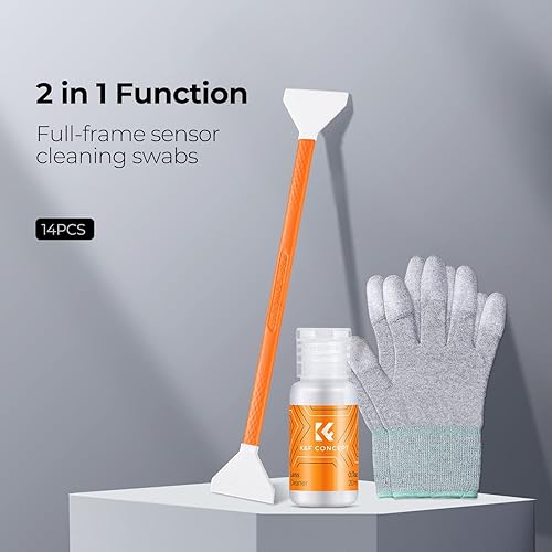 Miniatura 2 de K&F Concept Hisopo de limpieza de sensor de marco completo APS de doble punta de 0.945 in, kit de limpieza de cámara digital DSLR o SLR y hisopo de