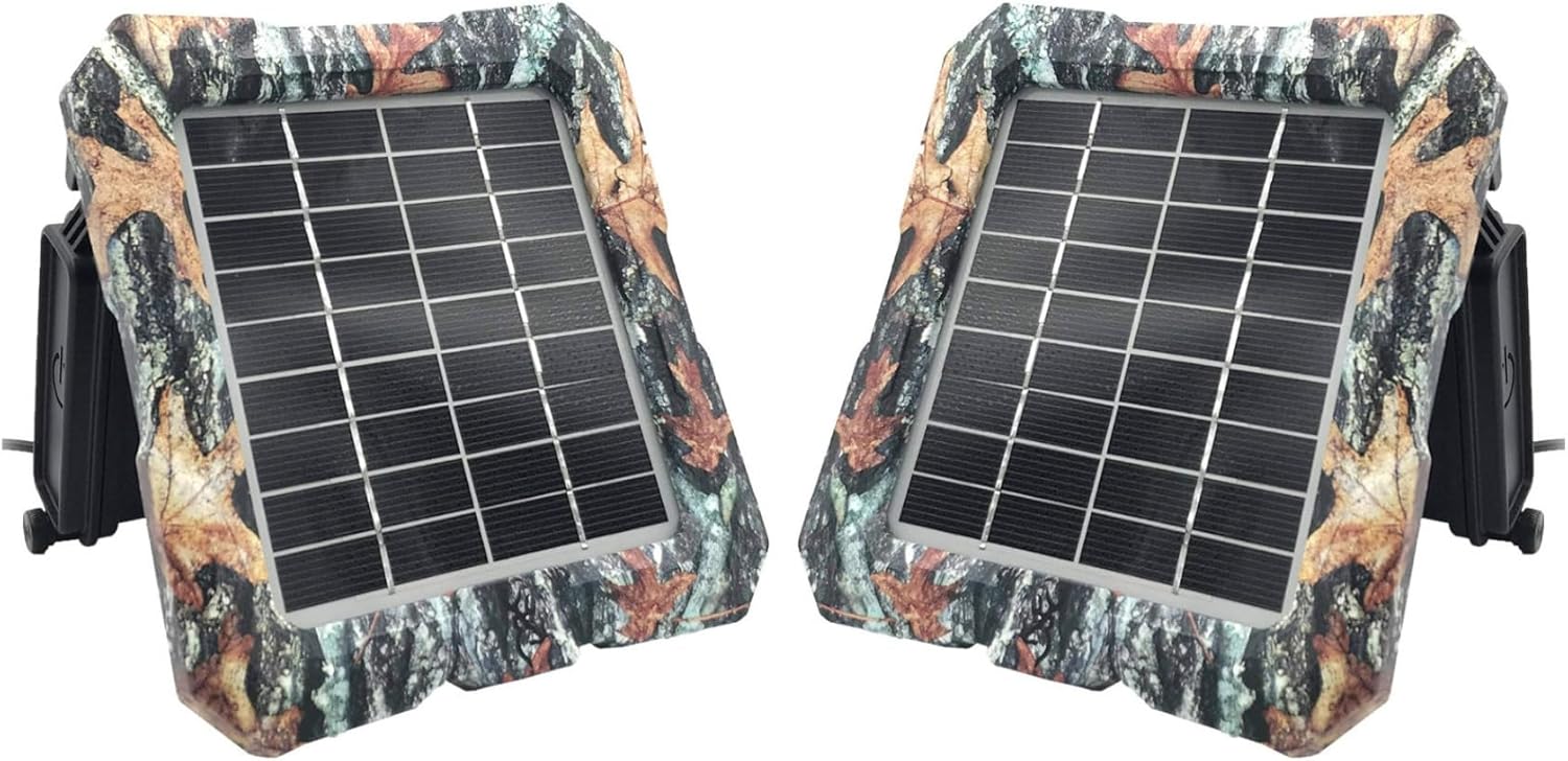 Browning Solar Power Pack for Trail Cameras - Extend Battery Life with Camo Design - Compatible with Browning Camera Models - Efficient Solar Charging for Outdoor Enthusiasts (2-Pack)
