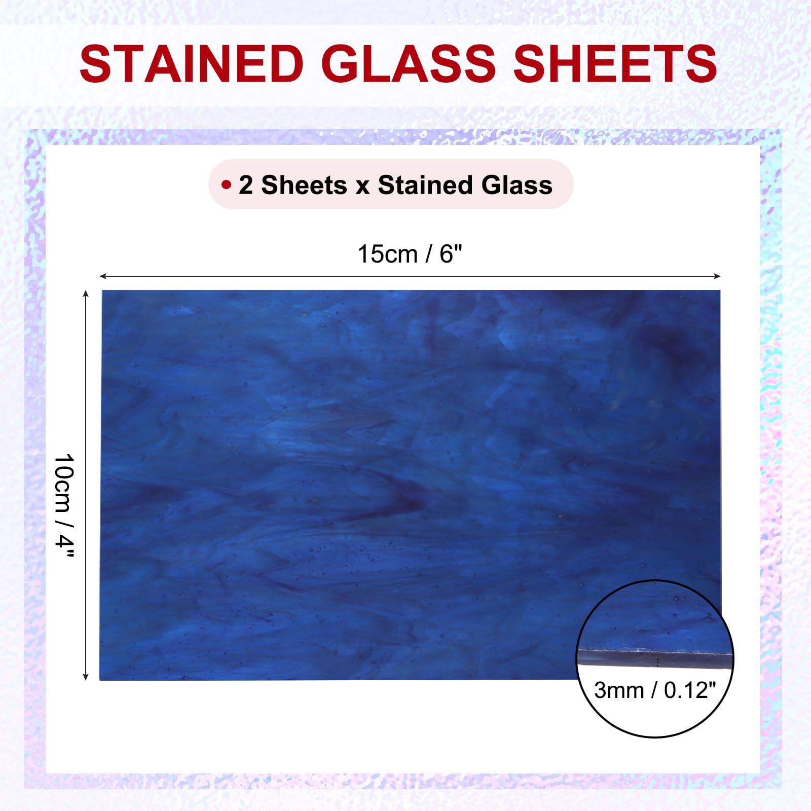 PATIKIL 4 x 6 Inch Transparent Stained Glass Sheets - Image 2