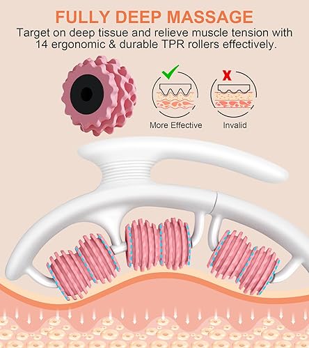 Miniatura 4 de KESHWELL Rodillo de masaje, herramienta de masaje para celulitis, removedor de celulitis para piernas, rodillo muscular de espuma para relajación