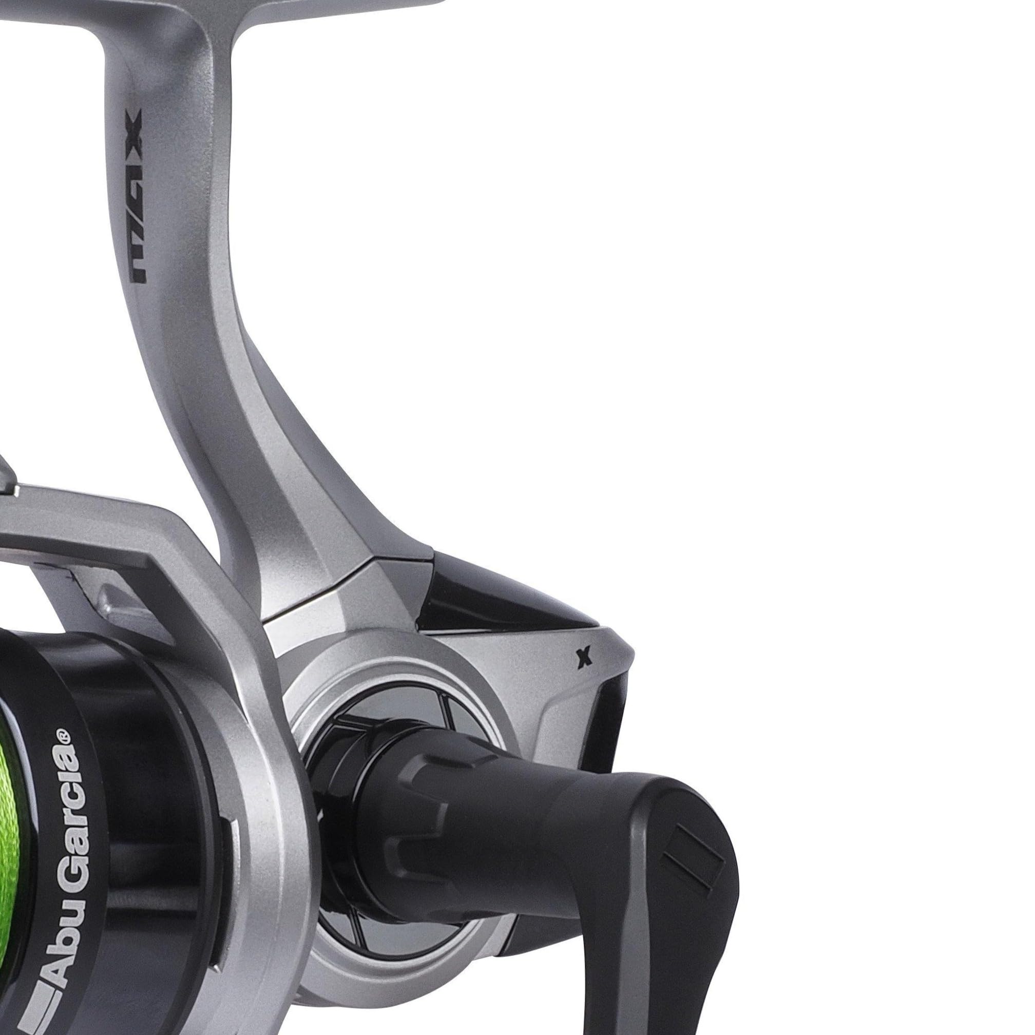 Abu Garcia Max X Spinning Reel with Pre-Spooled Line | Matériel de pêche en Eau Douce et en Eau légèrement salée | Sandre et brochet | Cadre léger en Graphite, ambidextre | Plusieurs Tailles