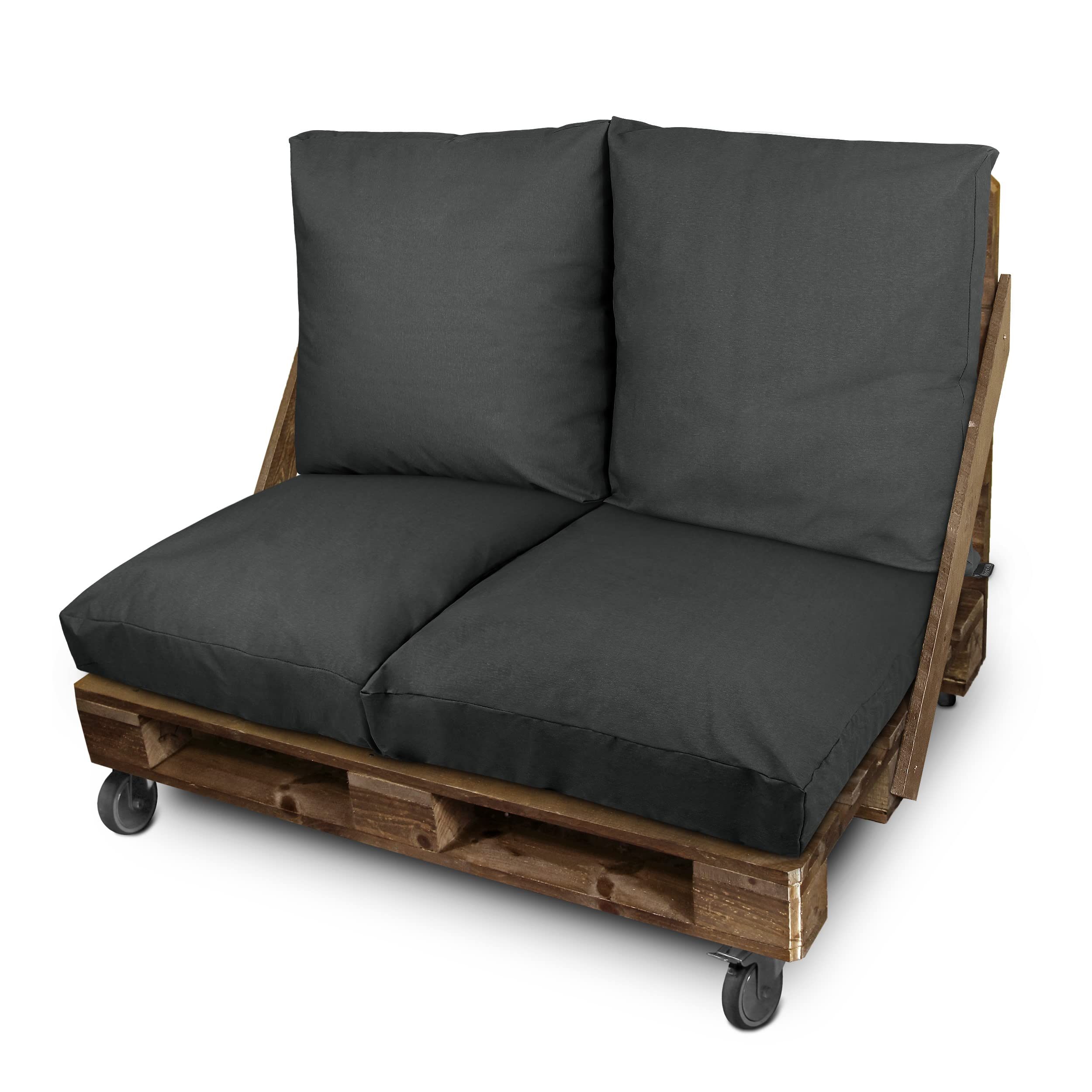 HAPPERS Cojín de Suelo Naylim Mate Impermeable Multiusos para Exterior, Banco y Palets - Comodidad y Versatilidad en un sólo Cojín Gris 60x60