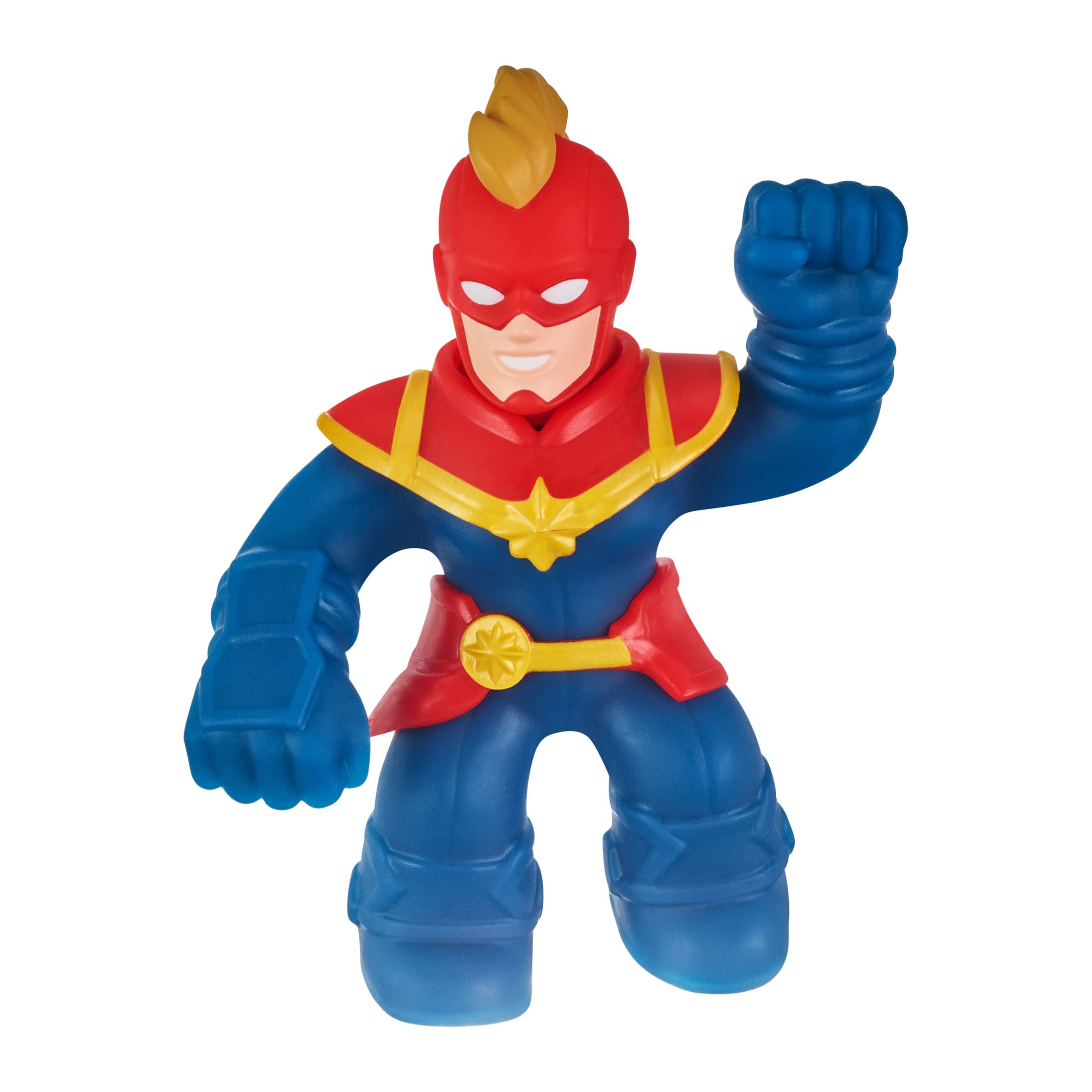 Heroes of Goo Jit ZuMarvel Hero Pack. Captain Marvel Squishy, Ideal Christmas/Birthday Present for Boys. Superhero Toy. Ages 4 Years+, Blue, 4.5 - Inch Tall