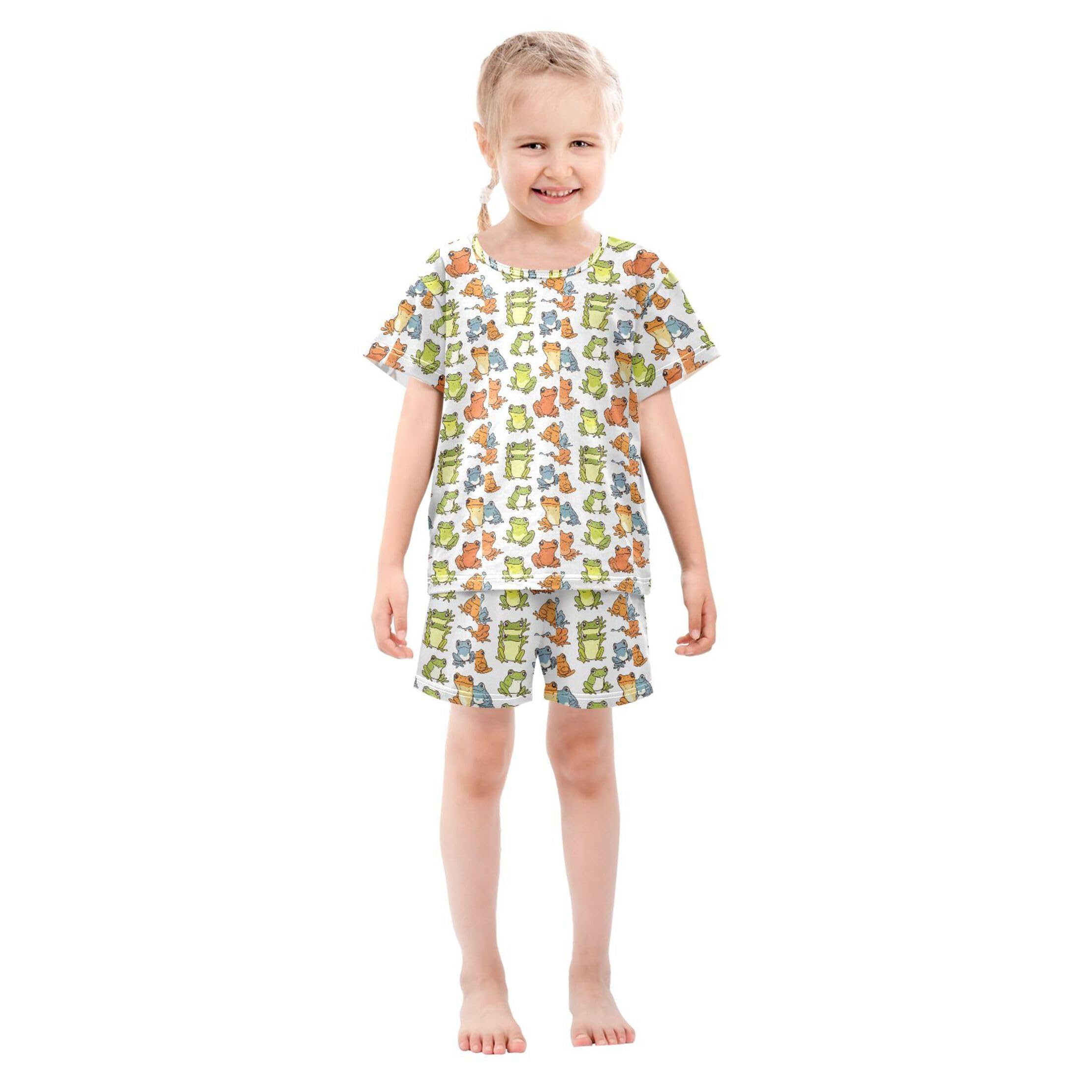UMIRIKO Frog Animal Summer Short Sleeve Pajamas Sleepwear PJ Set B0403902