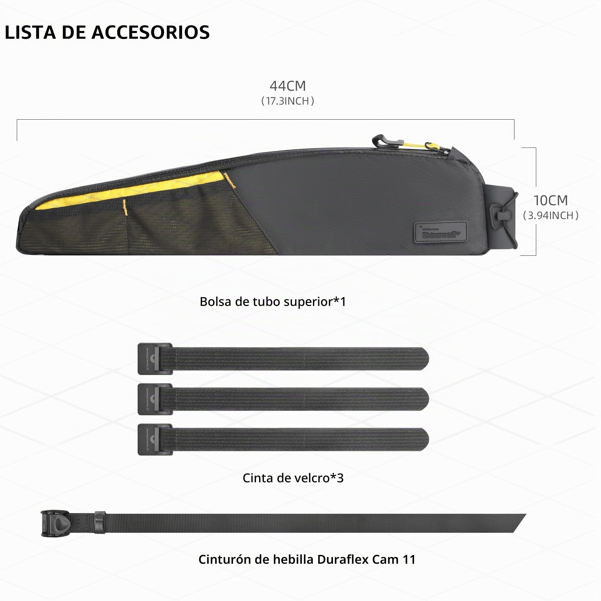 Rhinowalk Bolsa para Tubo Superior de Bicicleta, Impermeable, Accesorio Profesional para Montaña y Carretera (Versión Ampliada), 2,1 L