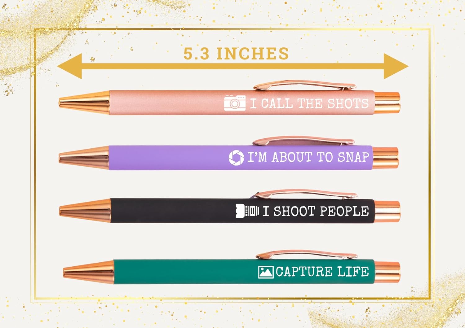 InnoBeta Photographer Gifts Ballpoint Pen Set of 4, Funny Photographer Gifts for Women/Men, Office Tools for Birthday, Christmas - Best Ever - Image 6