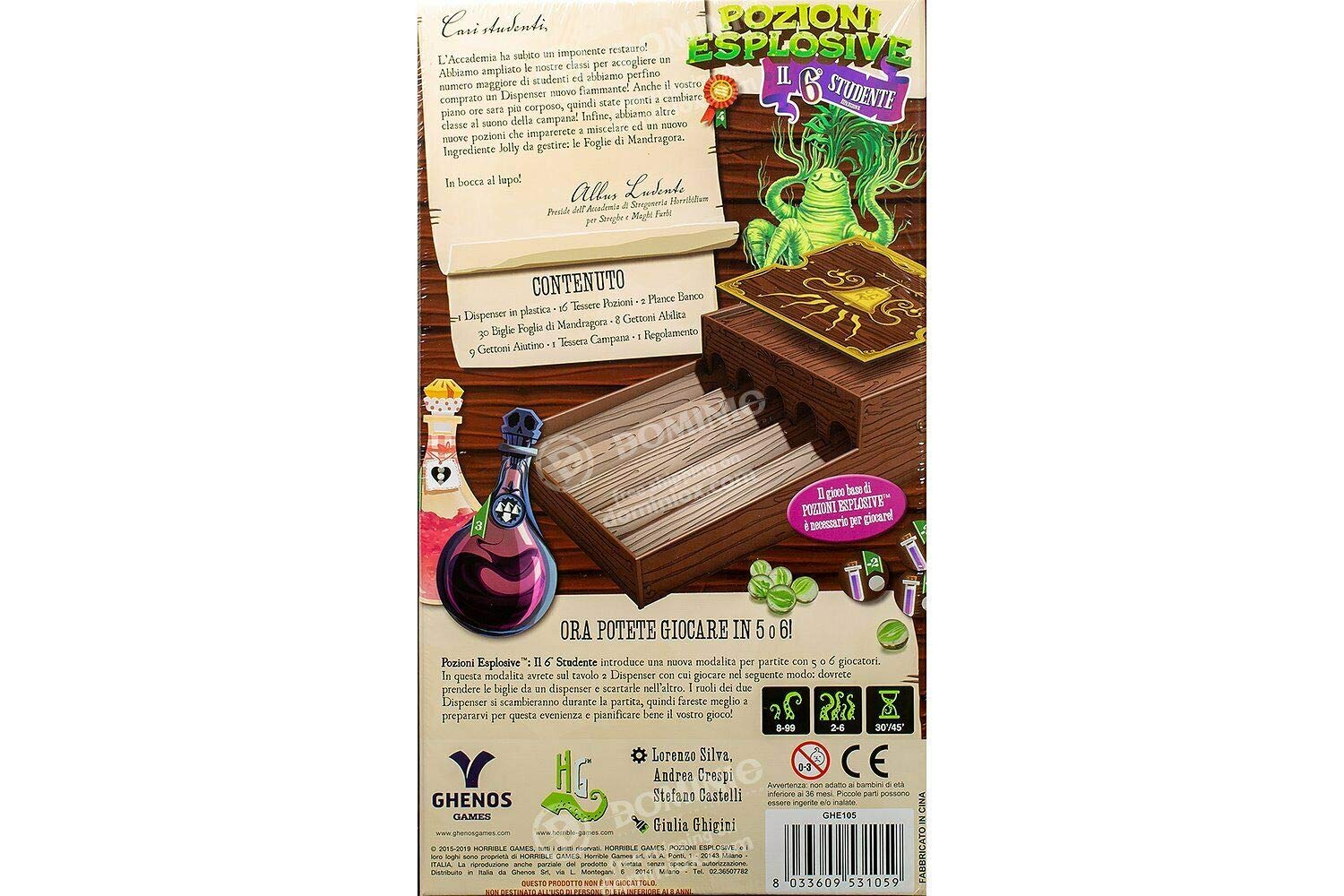 Ghenos Games Ghe093 Pozioni Esplosive, 2A Edizione, Gioco Da Tavolo & Pozioni Esplosive Il Sesto Studente, Gioco, Multicolore, Ghe105