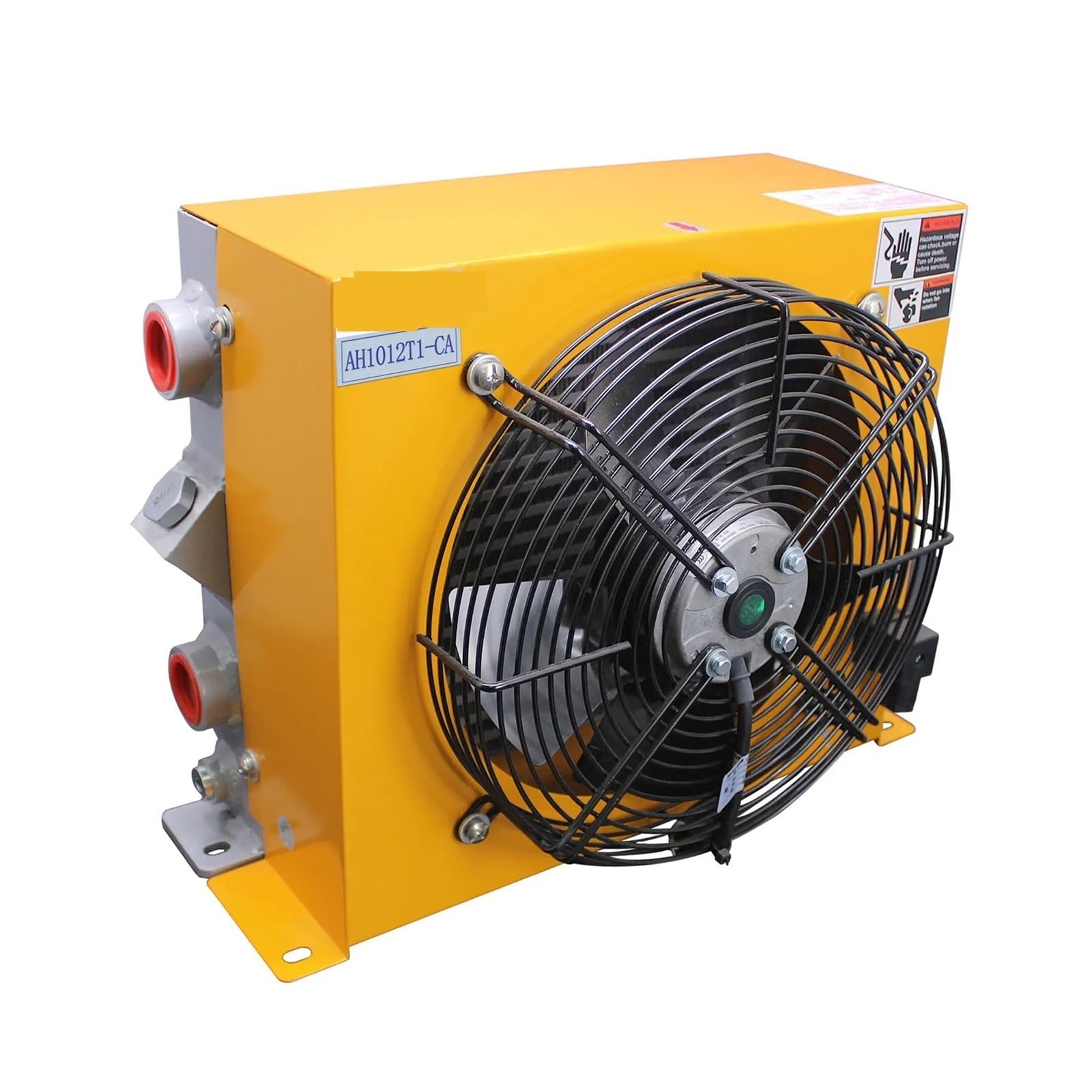 Radiatore idraulico raffreddatore d'aria con valvola di bypass della contropressione AH1012T1-CA 100L/min Raffreddamento Escavatore Ampia area di dissipazione del calore(DC12V)