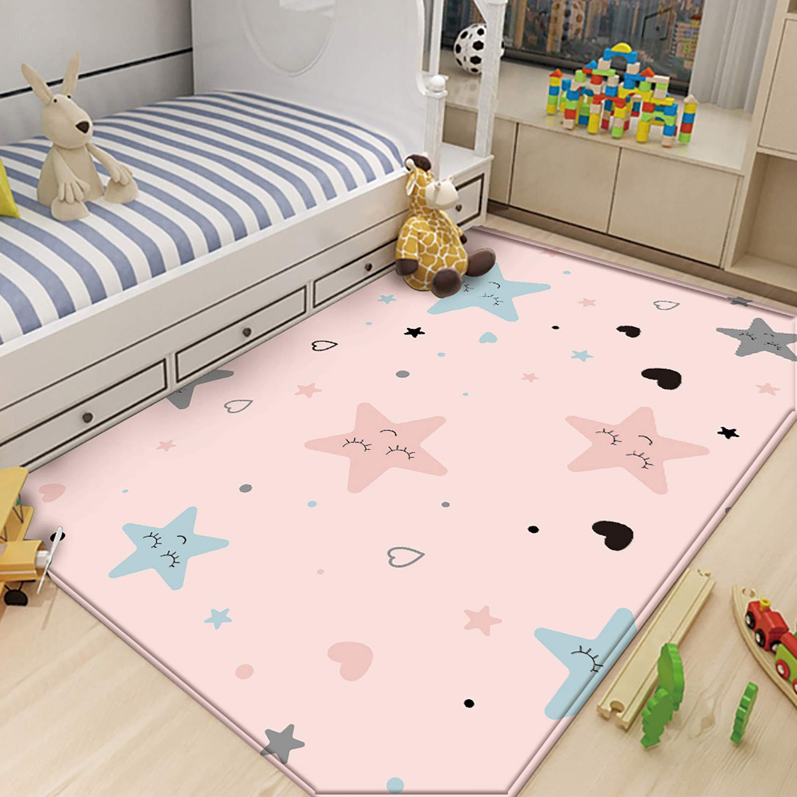 Tapis 3D en flanelle 120x160 cm idéal pour une salle de jeux d'enfants animée