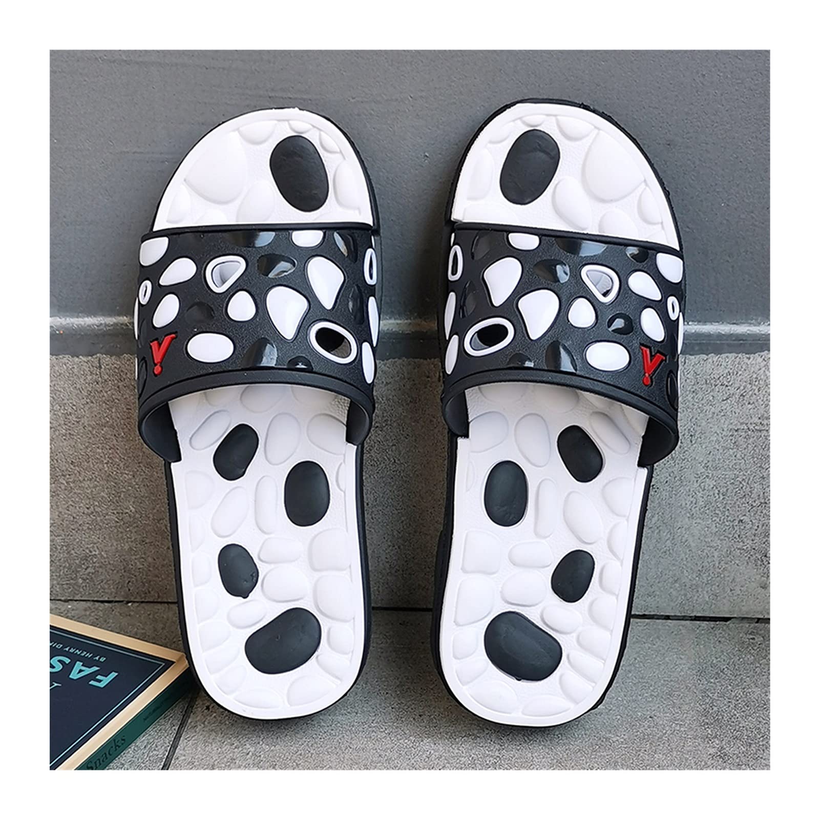 Shoes Men Home Slippers Non-Slip Wear Resitant Comfort Mans Slipper for Seasons Soft Shower Shoes Color Black Blue