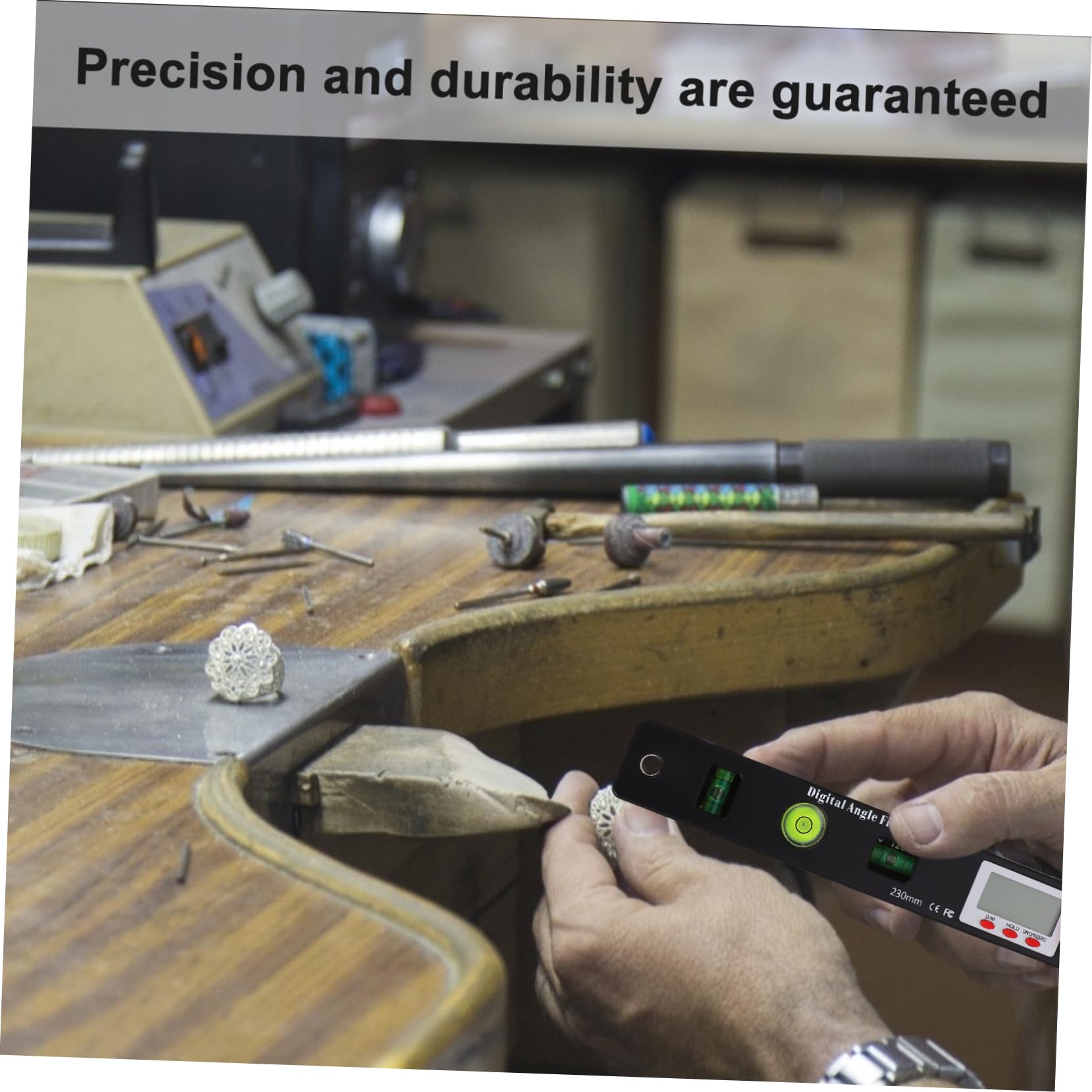 IWOWHERO Angle Measuring Tool Digital Angle Ruler Woodworking Goniometer 0-360° Range for Diy Projects and Construction