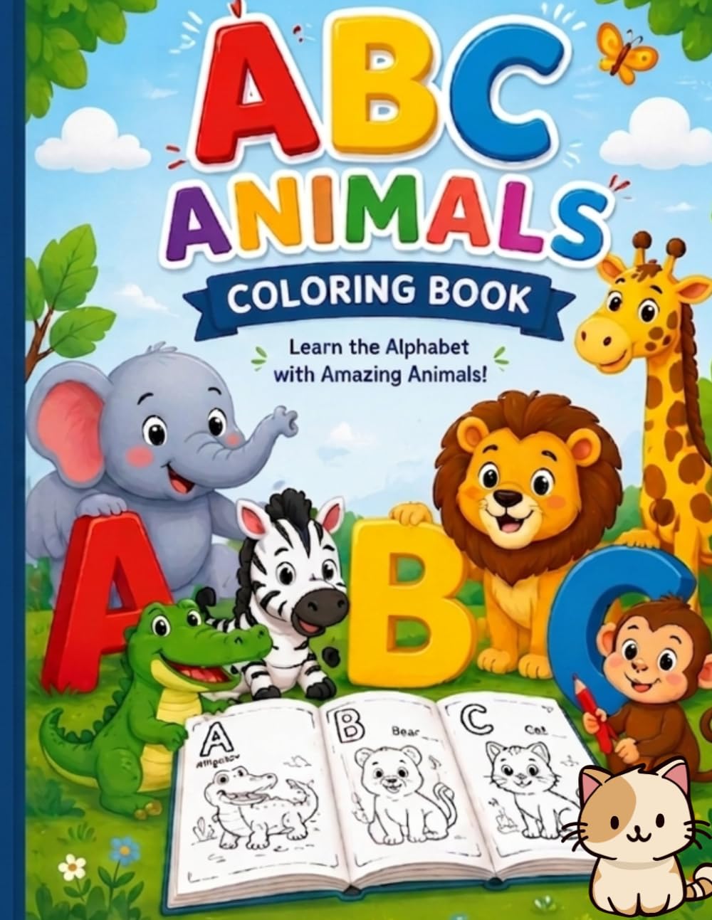 Alphabet & Animals Coloring Adventure: ABC Animal Coloring Book