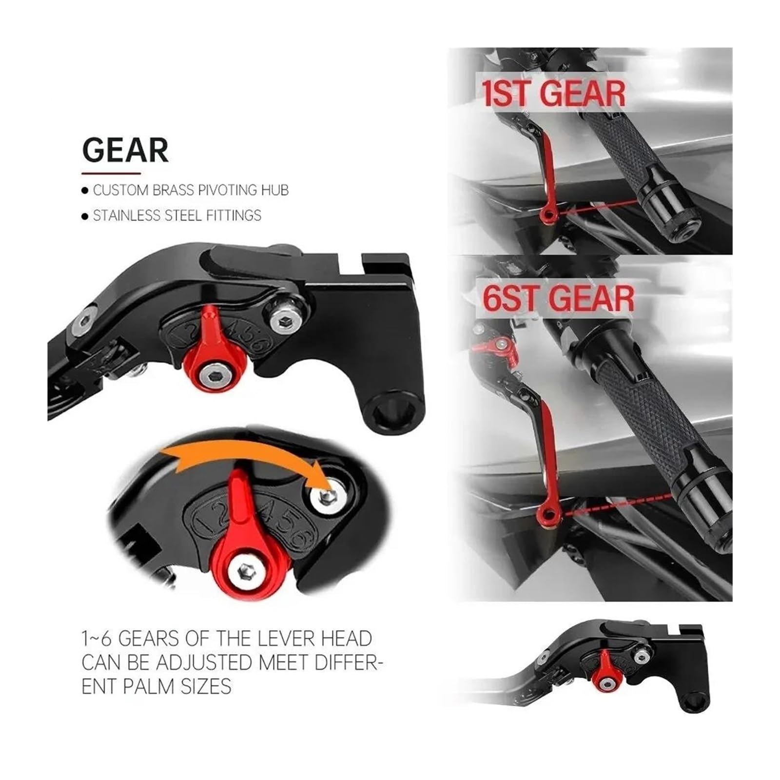 Per CFMOTO 450SS 450 SS 2024 2025 2026 Moto Regolabile Freno Leve Di Frizione Maniglia Pieghevole Leva(DESIGN F)