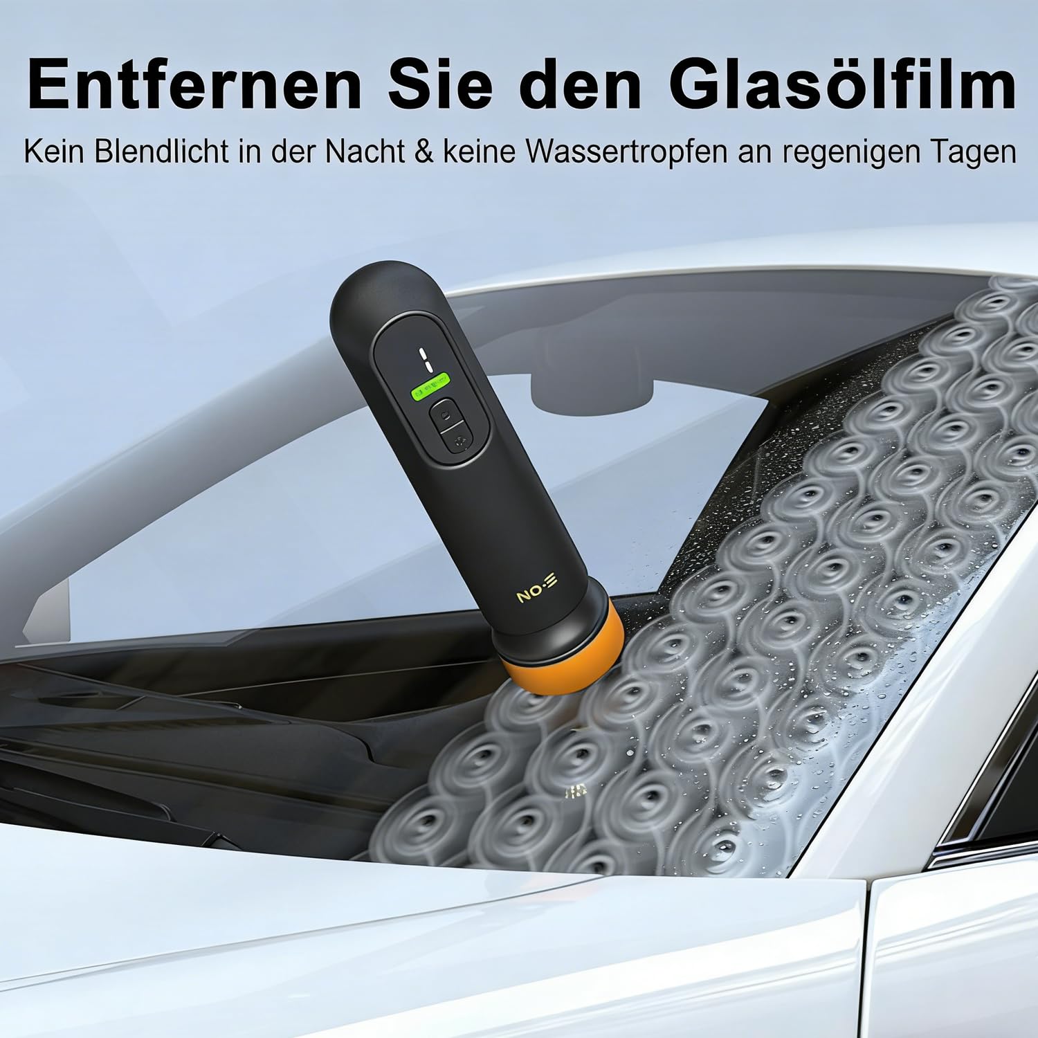 Mini Poliermaschine Klein, Tragbare Poliermaschine Auto für Kratzreparatur, Kabelloses Fensterölfilm-Reinigungsmaschine, Car Polisher für Scheiben & Windschutzscheiben