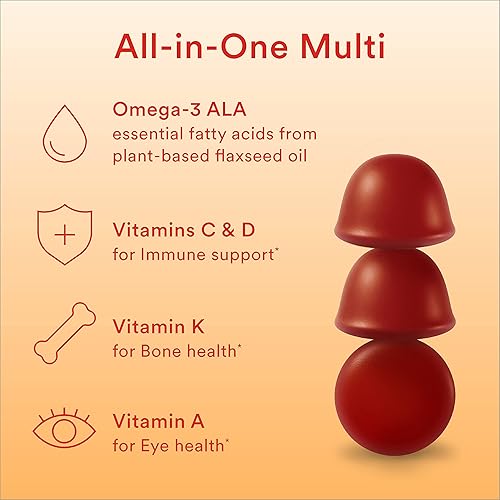 Miniatura 4 de SmartyPants Gomitas multivitamínicas para niños, sin azúcar Omega 3 (ALA) y OLLY Kids Chillax, gomitas de magnesio más L-teanina, bálsamo de limón,