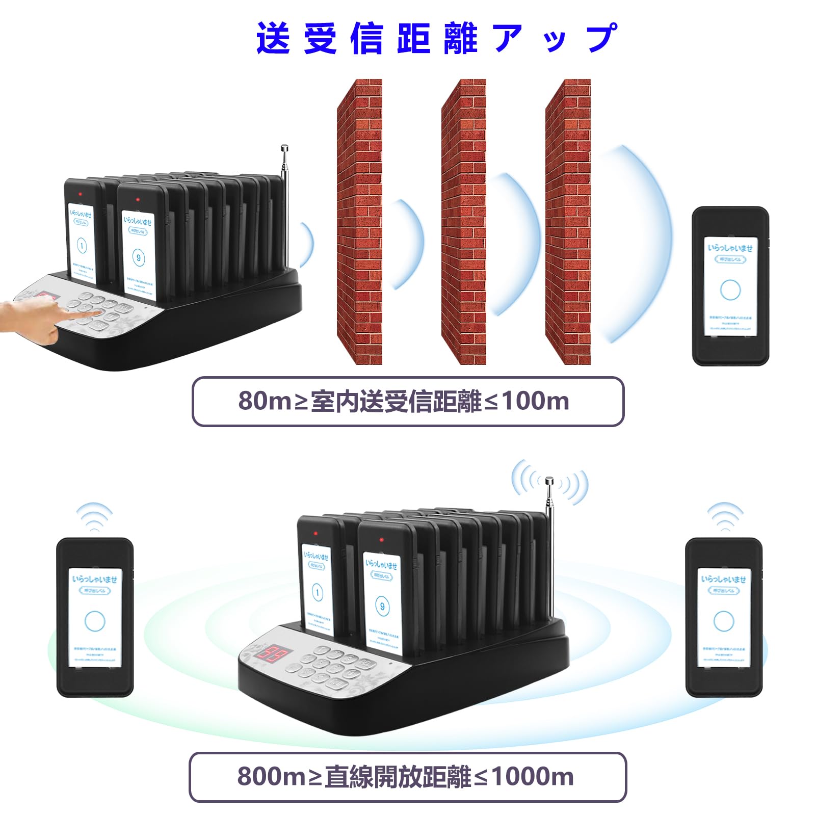Amazon.co.jp: NICHII 呼び出しベル 受信機（子機）16台セット 