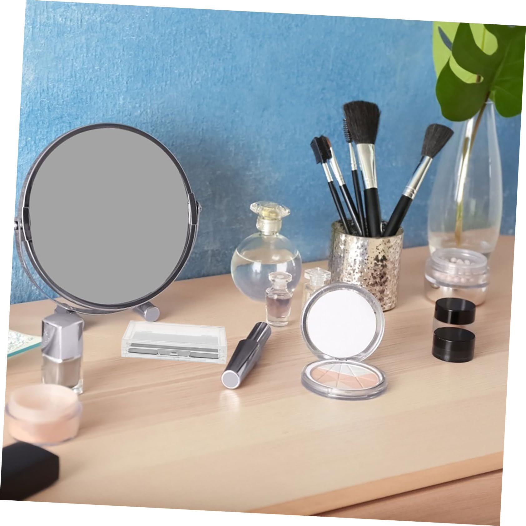 Baluue 5pezzi Contenitore Cosmetico Magnetico Vuoto Per Ombretti Organizer Portatile Per Trucco Di Palette Per Viaggio Pratico Box Per Blush e Illuminante Per Creazioni Fai Da Te