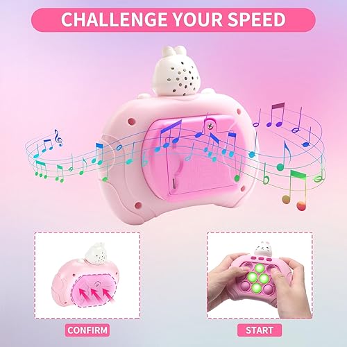 Miniatura 4 de GoofyGuru Juguete para ansiedad con luz para reventar, juego de burbujas de empuje rápido, máquina de juego pop de rompecabezas de descompresión,