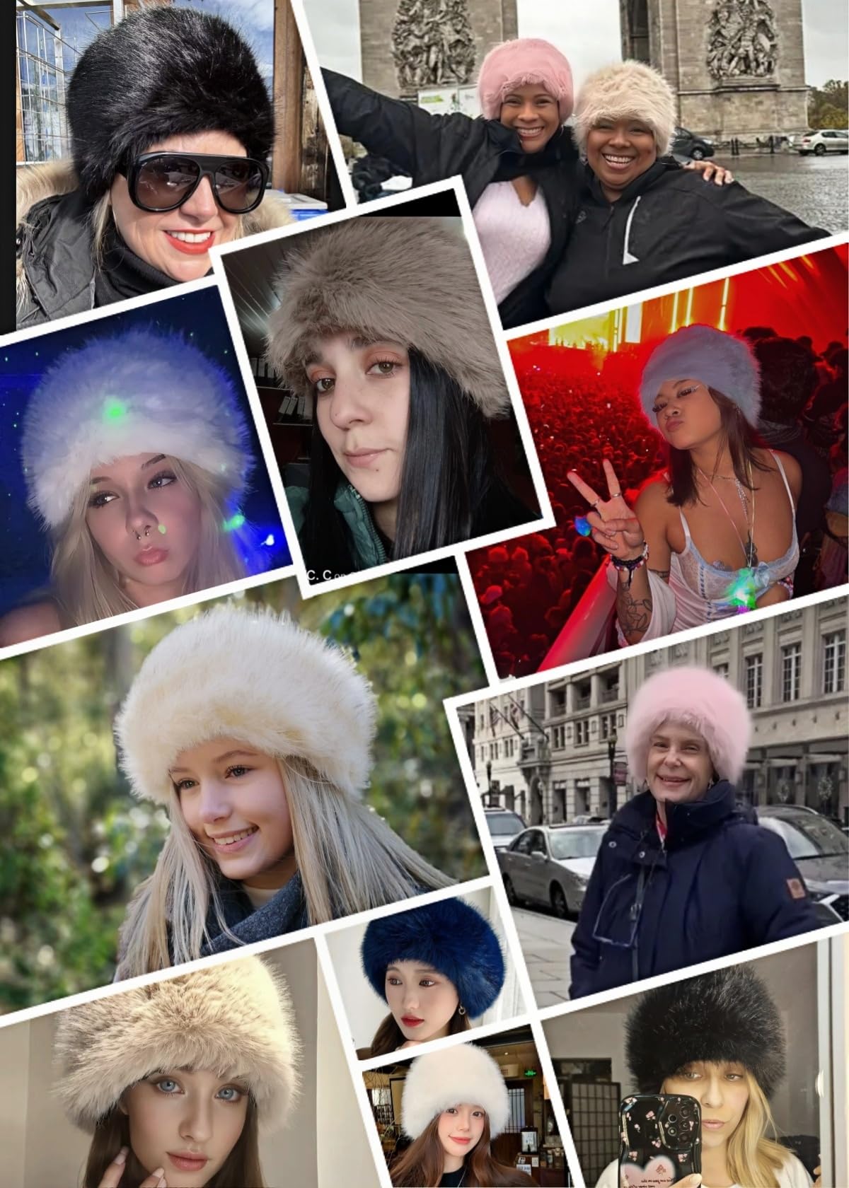 Lina & Lily Women's Winter Cossack Hat Russian Style Long Pile Faux Fur (Emerald Green)