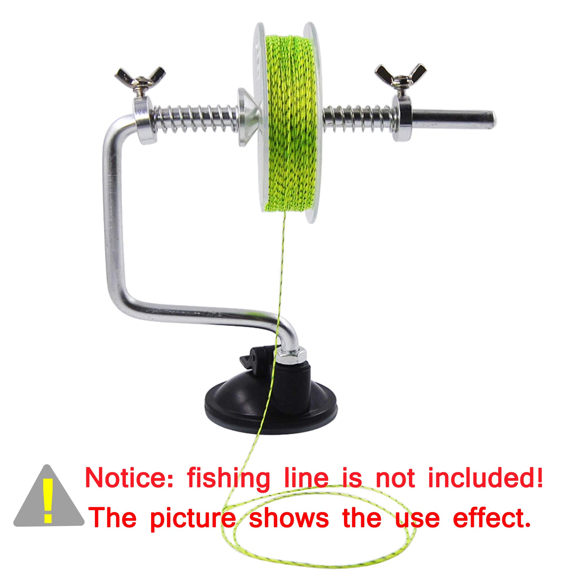 Alluminio Regolabile Pesca Linea Bobina Winder Spooler con Sistema di Controllo Ventosa e Bobina