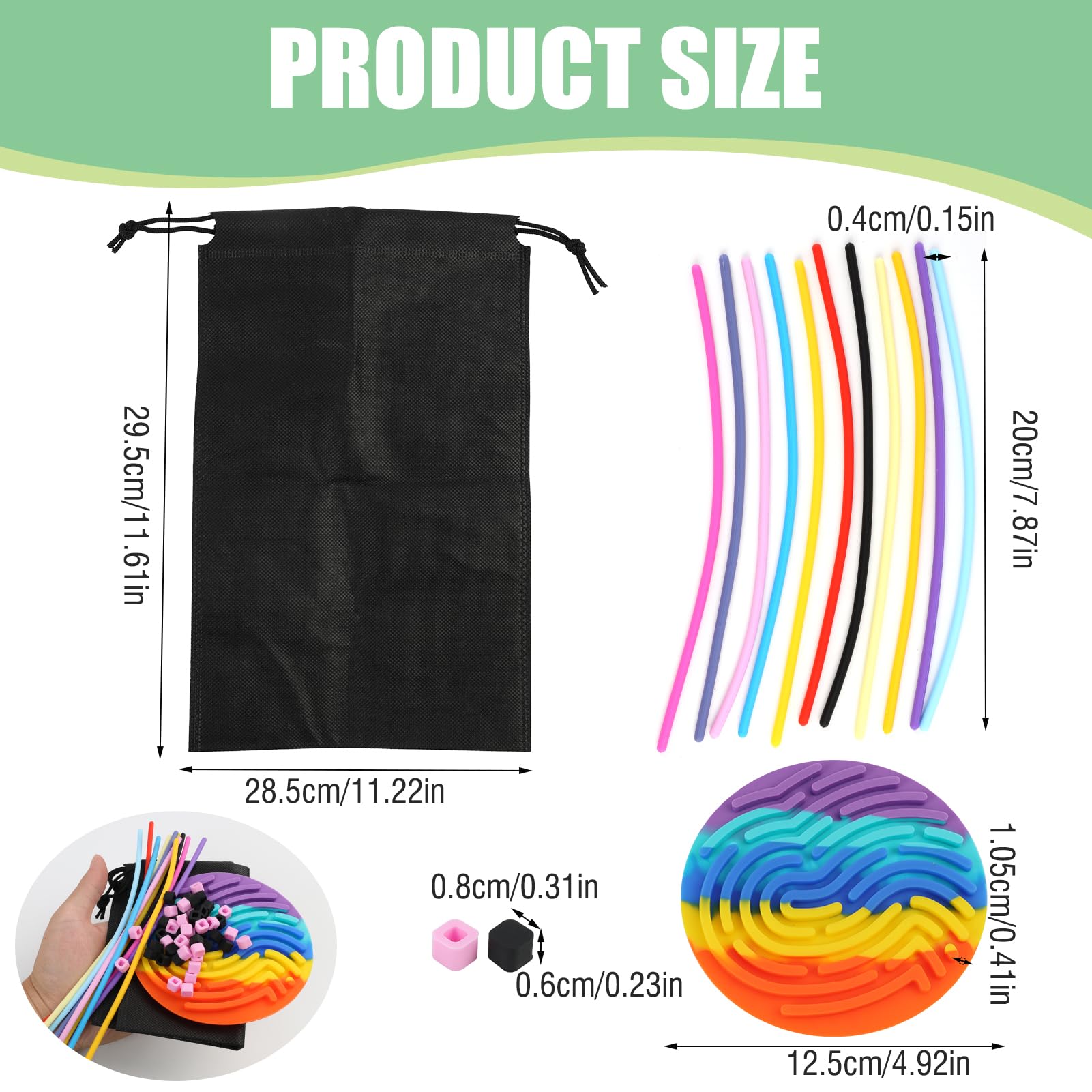 Sensory Activity Board for Stress Relief ,Silicone Fidget Toys for Calming Focus in Kids & Adults with ADHD - Image 2