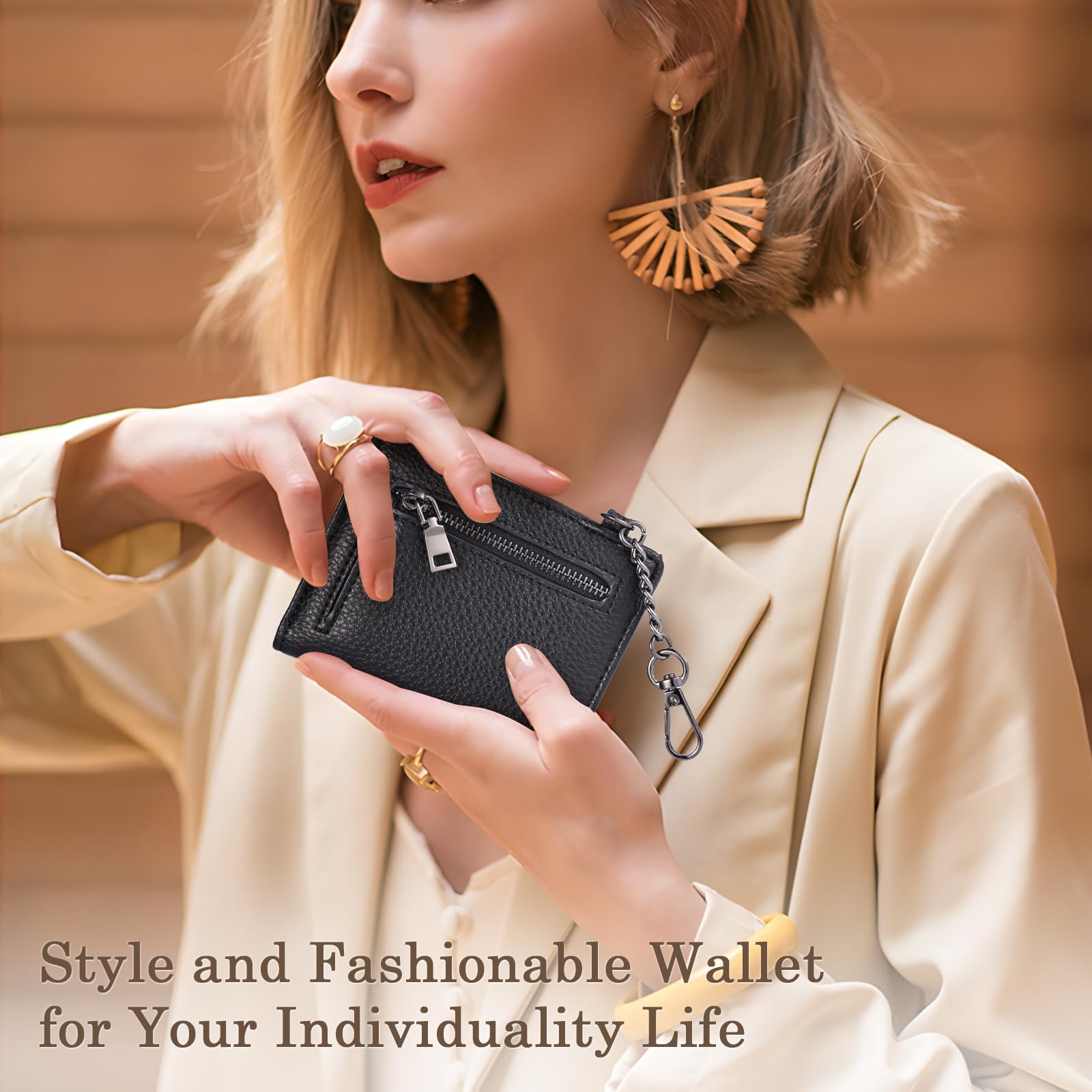 Clip & Go Crossbody Phone Strap With Zipper Pouch & Leather Wallet, - TikTok