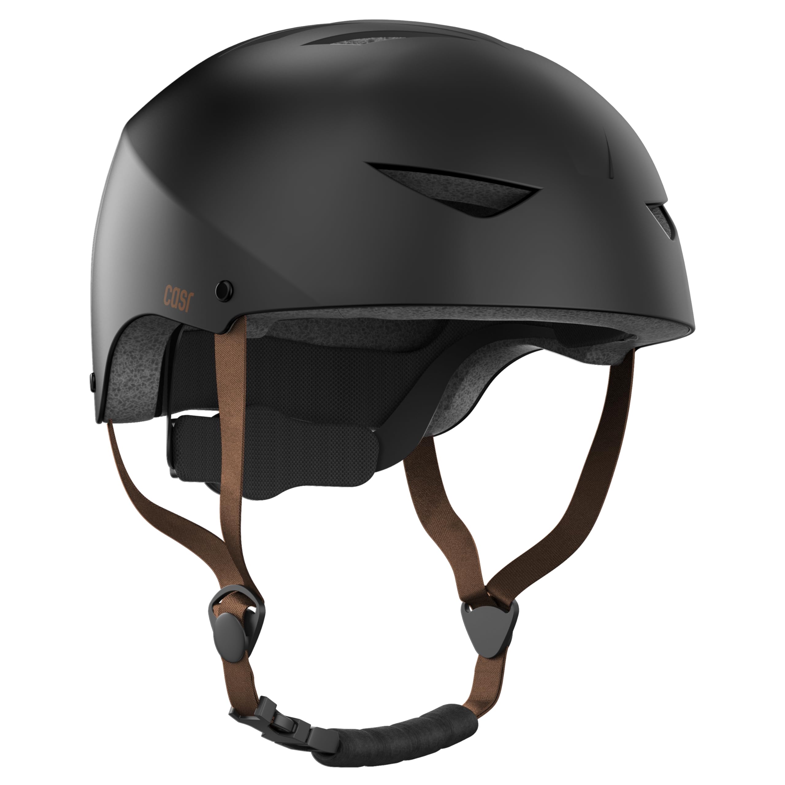 Casque Vélo Enfant CASR Classic - Léger, Taille Ajustable, Certifié EN1078, Noir Mat, Taille S