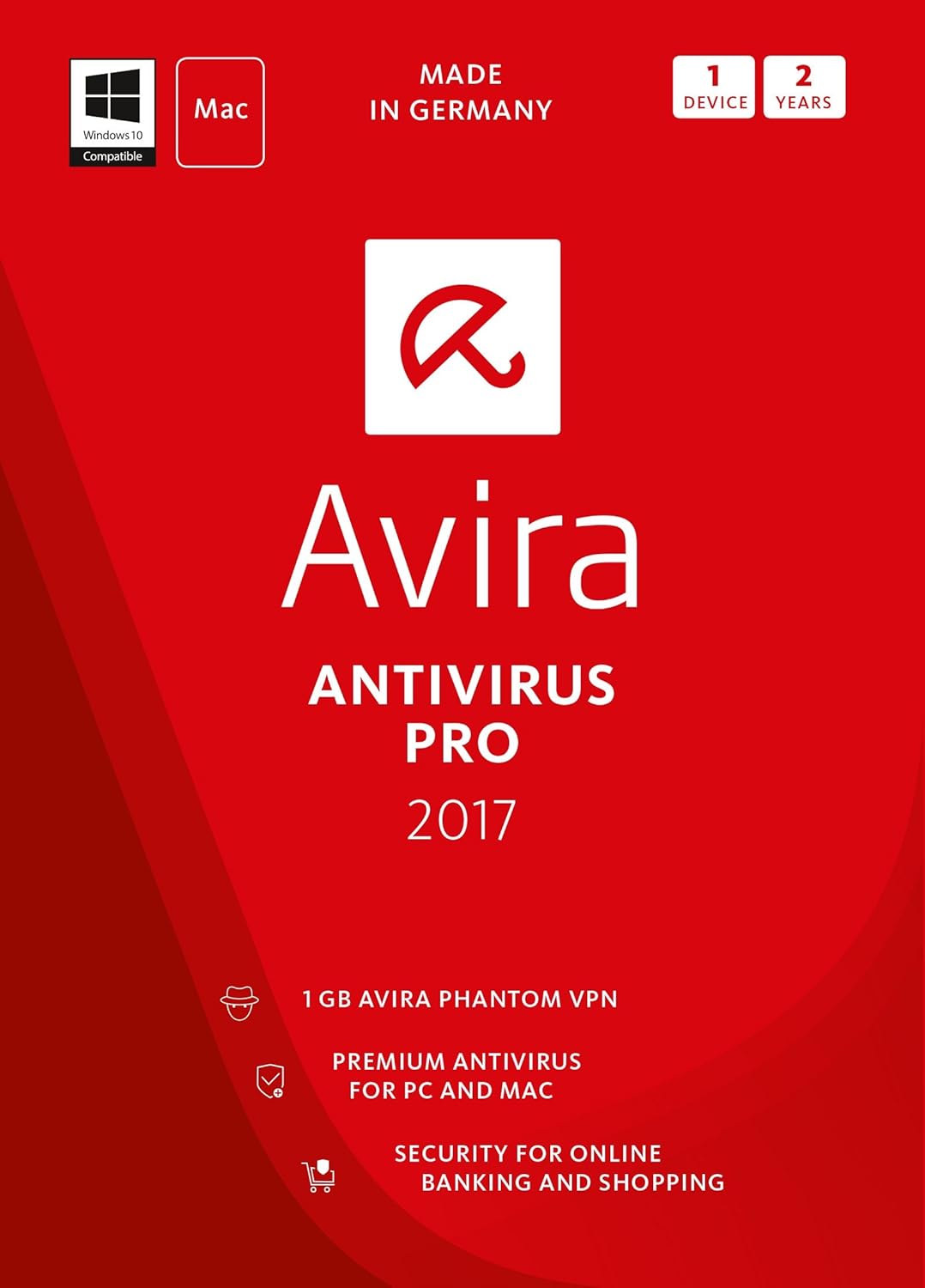 Avira Antivirus Pro 2017 - 1 Device, 2 Years (DVD) : Amazon ...