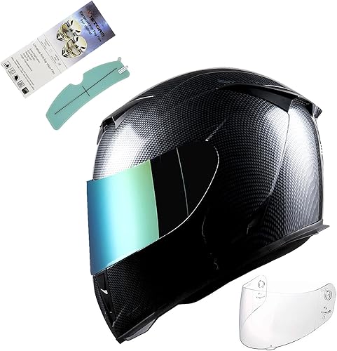 Miniatura 11 de Casco integral para motocicleta 1Storm con diseño de cráneo rey en mate negro + una visera transparente extra: HJK311