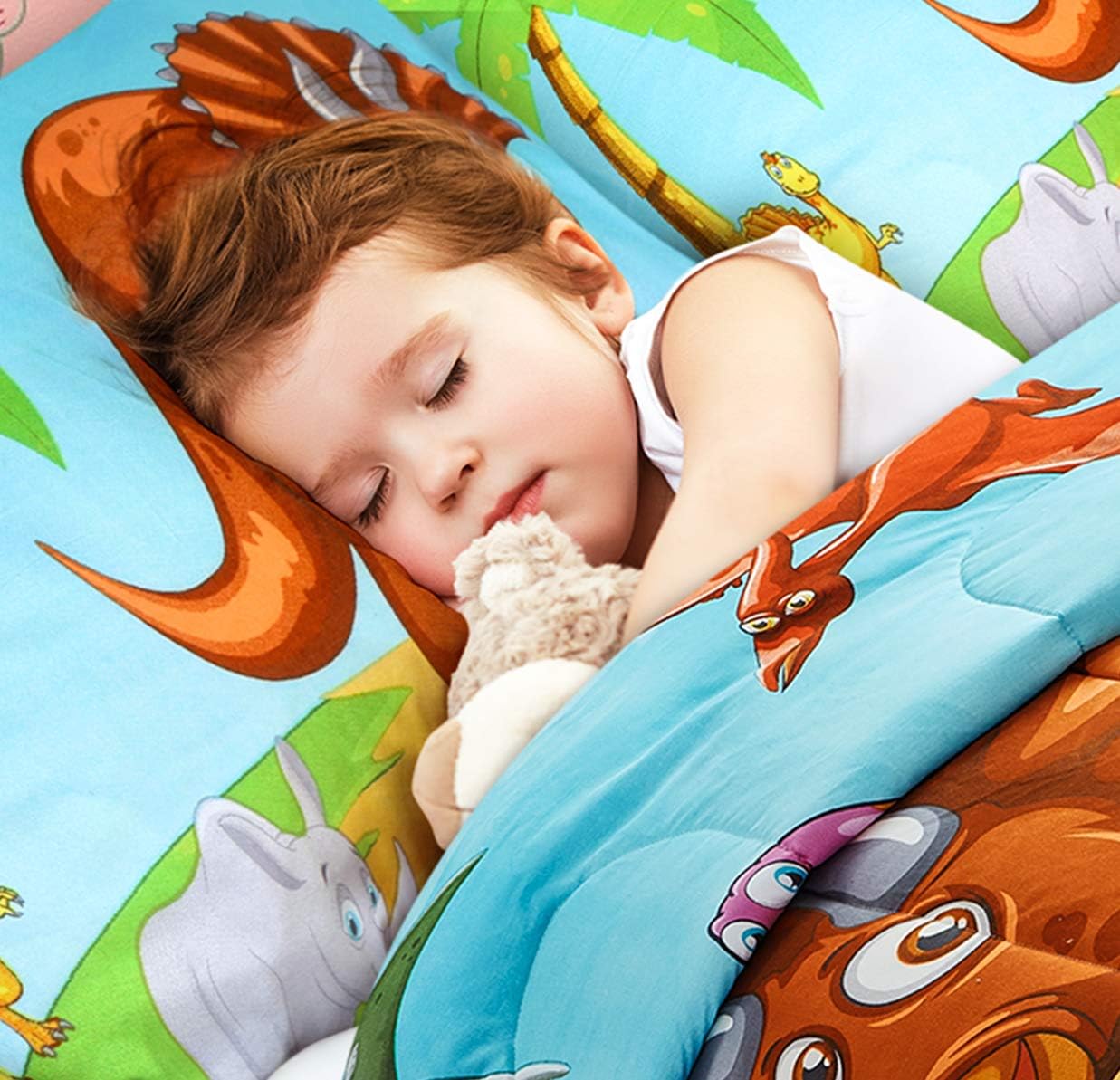 Utopia Bedding All Season Dinosaur Comforter Set with 2 Pillow Cases - 3 Piece Brushed Microfiber Kids Bedding Set for Boys/Girls - Soft and Comfortable - Machine Washable (Twin/Twin XL)